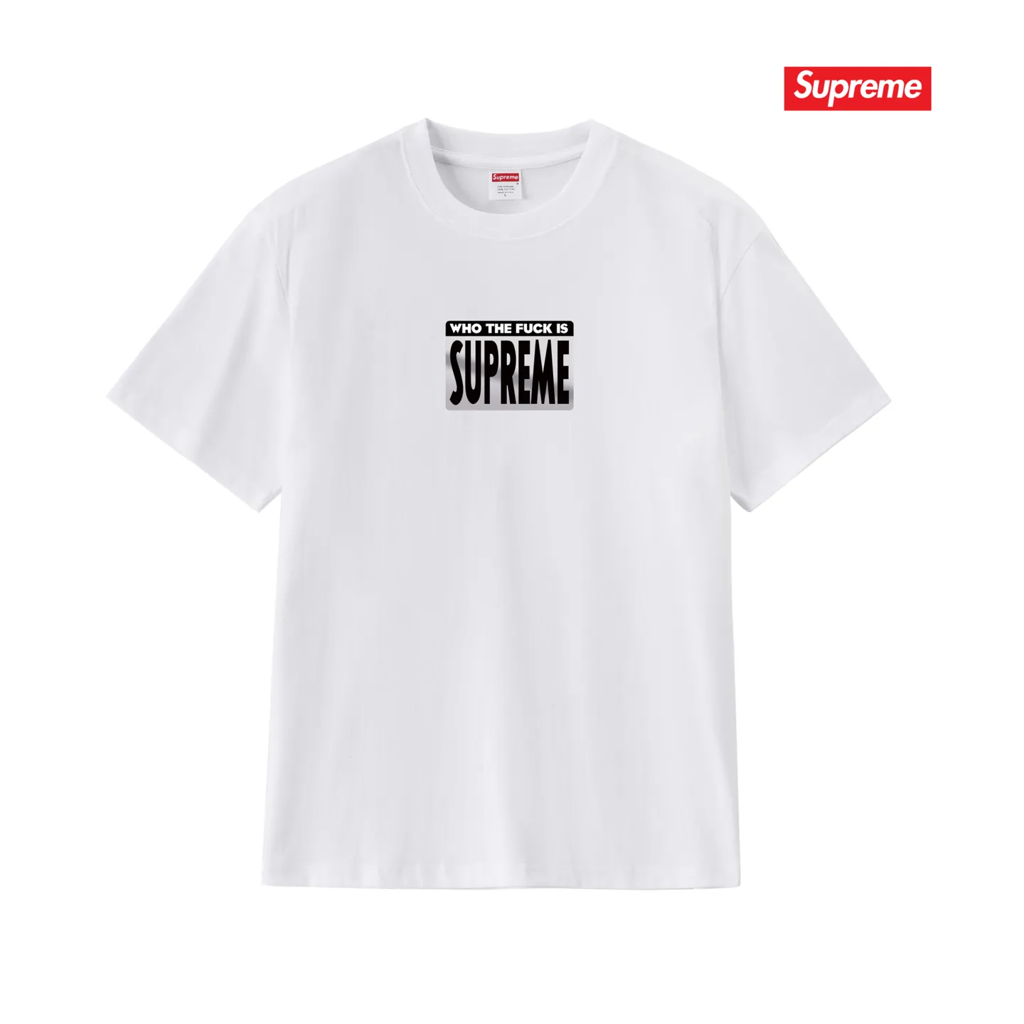 S150 P110💰 Supreme 19SS Who The Fuck Tee Dirty Words Big BOX LOGO Short-sleeved T-shirt Loose fit Made of 260g combed cotton double yarn All three standards from fabrics to accessories are complete ZP Imported Matsui company slurry printing will never crack The whole piece adopts three-needle five-thread technology The neckline-shoulder seam-sleeve seam is double-lined, which looks more three-dimensional and textured) The same process as the authentic original, classic version Feel free to compare zp. The whole piece adopts three-needle five-thread craftsmanship (neckline-shoulder seam-sleeve seam double thread, which looks more three-dimensional and textured). It has the same craftsmanship as the original original, classic version. Color: black, white, pink, navy blue, light gray. Size: S M L XL XXL