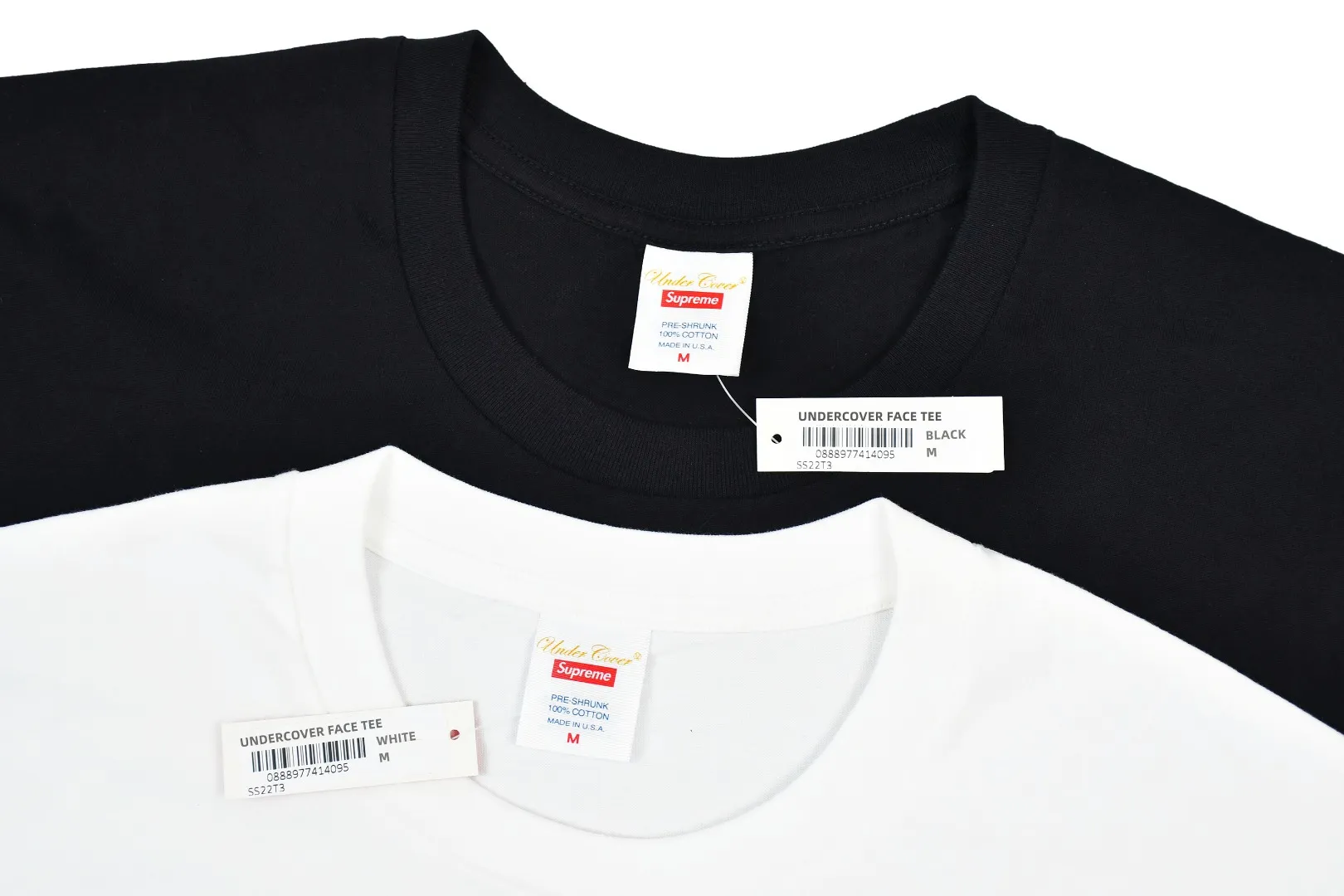 S264💰p140 Supreme x Undercover Face Tee joint face-printed short-sleeved T-shirt. Refuse to look at pictures to make products. Refuse to compare wrong versions. Use cylindrical seamless technology (original technology, there is no stitching on the side of the clothes, key points of identification) The fabrics are all custom-woven and dyed, 280g weight, 100% cotton, cylindrical fabric. Cylindrical fabric is a knitted fabric woven with a cylinder loom. The needles are distributed in a cylindrical shape on the fuselage. The gray fabric is a large cylinder, which needs to be opened and shaped before it can be used further. There are no slits on the side of the clothes, so there is no washing label on the side of ordinary short-sleeves. There is only one collar label behind the neck. The printing uses thermosetting ink printing imported from Belgium, also known as plastic ink, or self-adhesive ink. Its ingredients are: mainly composed of polyvinyl chloride (PVC) and phthalates, including PVC and phthalates, fixing agents, stabilizers The thermosetting ink is composed of a mixture of agents and thickeners, which is not the digital direct printing marketed on the market. The printing texture of thermosetting ink is unachievable by digital direct printing. The collar label has a watermark anti-counterfeiting effect, a real anti-counterfeiting layer, a version with a high probability of passing the inspection, and a high probability of passing the original packaging picture. Size：S-XL