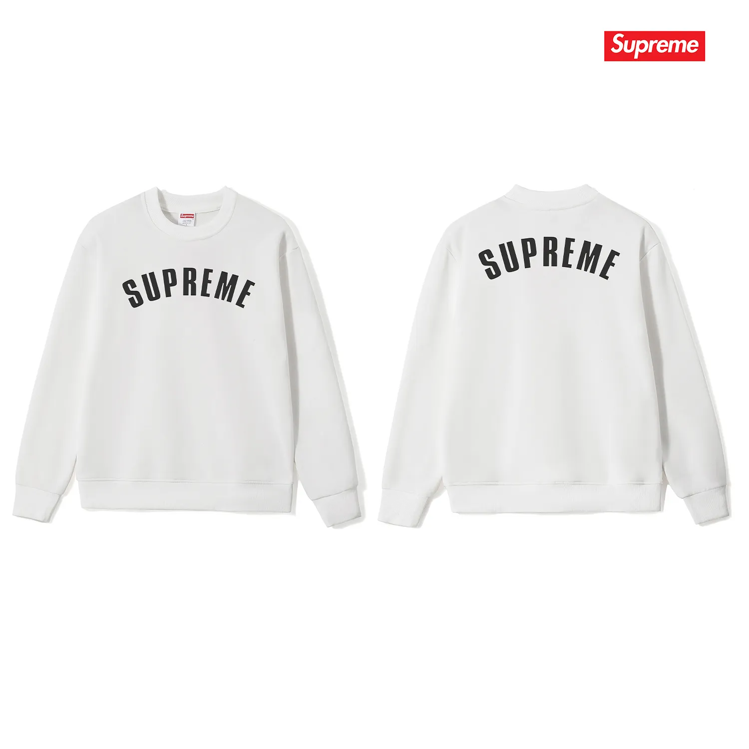 Style No. S1168 #terry p150💰 Plus velvet 160💰 Sup burst crackle letters LOGO round neck sweatshirt Made of 400 grams of large terry (drop shoulder large version) fabric, soft texture and no pilling Imported environmentally friendly printing glue The pattern is bright and three-dimensional Quality 💥Same style for men and women The upper body is trendy Color: black white gray Size: S M L XL XXL