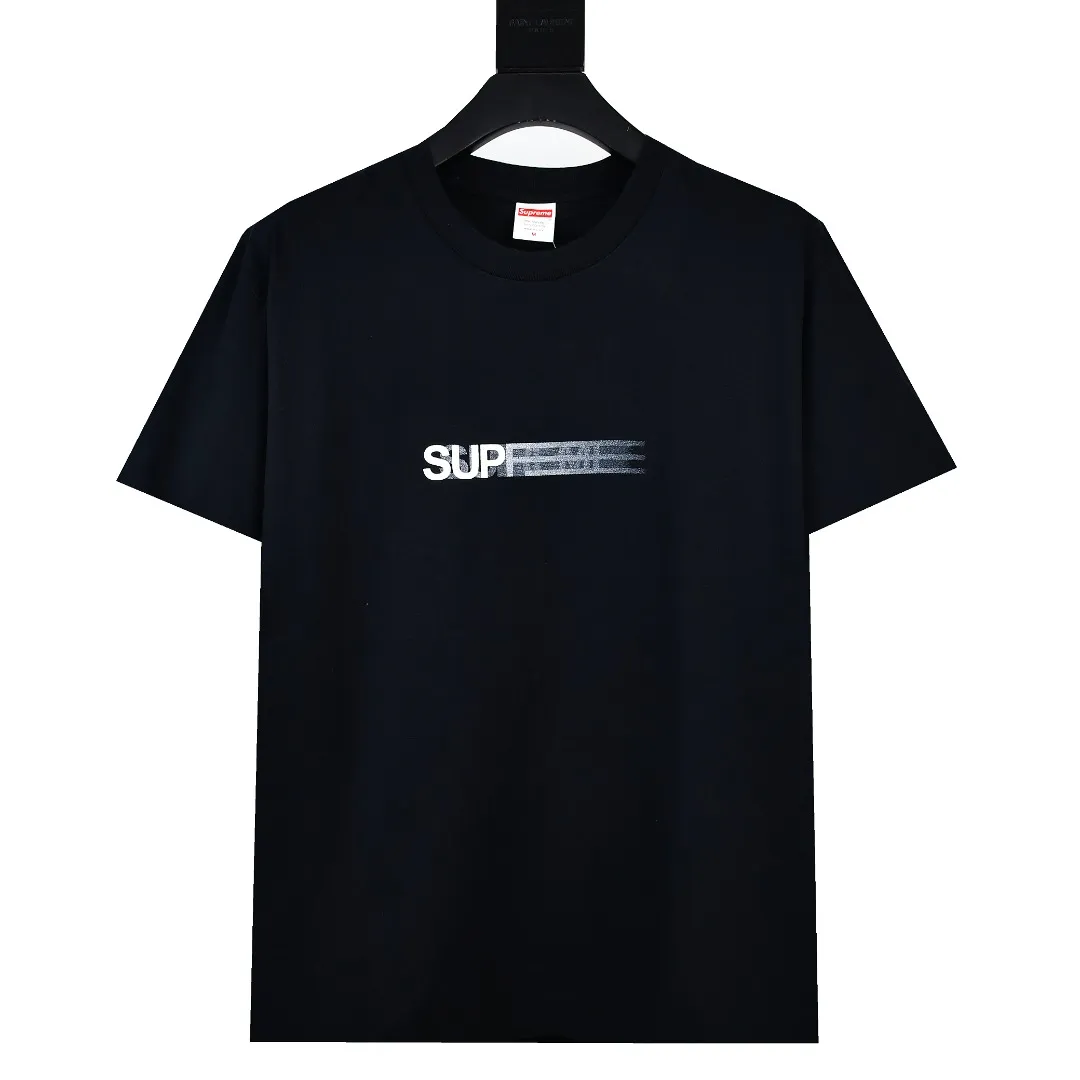S143 🅿️120 top version Supreme 23SS MOTION LOGO phantom LOGO short-sleeved T-shirt. Refuse to look at pictures to make products. Refuse to compare with wrong versions. Use cylinder seamless technology (original technology, there is no stitching bone on the side of the clothes, identification key point) The fabrics are all custom-woven and dyed, 280g weight, 100% cotton, cylindrical fabric. Cylindrical fabric is a knitted fabric woven with a cylinder loom. The needles are distributed in a cylindrical shape on the fuselage. The gray fabric is a large cylinder, which needs to be opened and shaped before it can be used further. There are no slits on the side of the clothes, so there is no washing label on the side of ordinary short-sleeves. There is only one collar label behind the neck. The printing uses thermosetting ink printing imported from Belgium (different from conventional thermal transfer printing), also known as plastic ink, or self-adhesive ink. Its ingredients are: mainly composed of polyvinyl chloride (PVC) and phthalates. PVC and phthalates, solid color The thermoset ink is composed of a mixture of agents, stabilizers, and thickeners. It is not the digital direct printing advertised on the market. The printing texture of thermoset ink cannot be achieved by digital direct printing. The collar label has a watermark anti-counterfeiting effect, a real anti-counterfeiting layer, a version with a high probability of passing the inspection, and a high probability of passing the original packaging picture. Size：S-XL