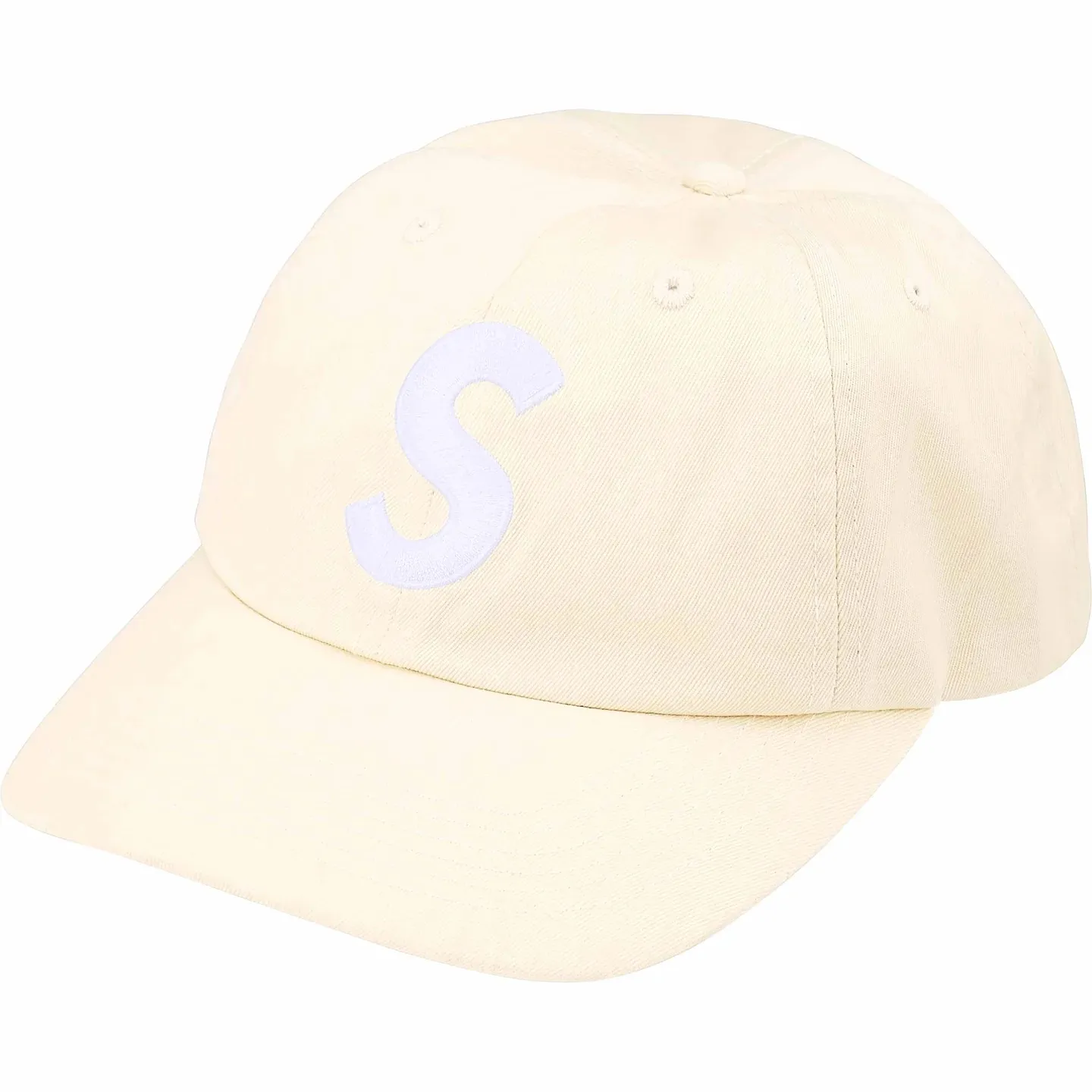 🅿️126 N051 Sup 50SS Pigment Coated S Logo 6-Panel Big S embroidered washed distressed peaked baseball cap black off-white green blue red