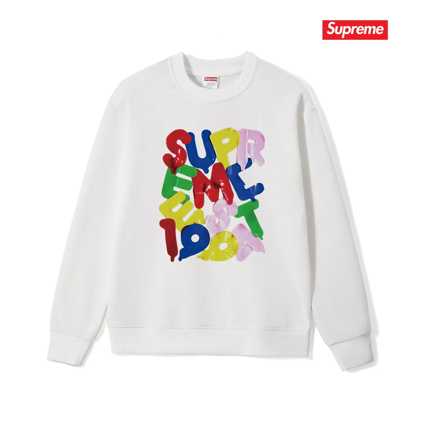 Style No. S1200 #terryp150💰 Plush 160💰 Sup high version Week 1 Balloons Tee balloon style logo round neck sweatshirt Made of 400g large terry (drop shoulder large version) fabric, soft texture and no pilling Imported environmentally friendly printing glue The pattern is bright and three-dimensional Quality 💥Same style for men and women The upper body is trendy Color: black white gray Size: S M L XL XXL