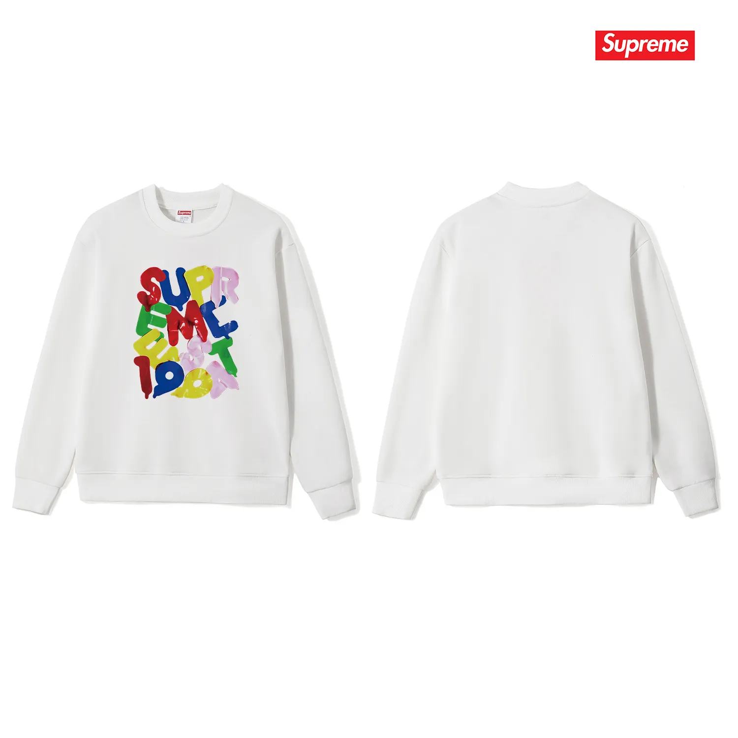 Style No. S1200 #terryp150💰 Plush 160💰 Sup high version Week 1 Balloons Tee balloon style logo round neck sweatshirt Made of 400g large terry (drop shoulder large version) fabric, soft texture and no pilling Imported environmentally friendly printing glue The pattern is bright and three-dimensional Quality 💥Same style for men and women The upper body is trendy Color: black white gray Size: S M L XL XXL