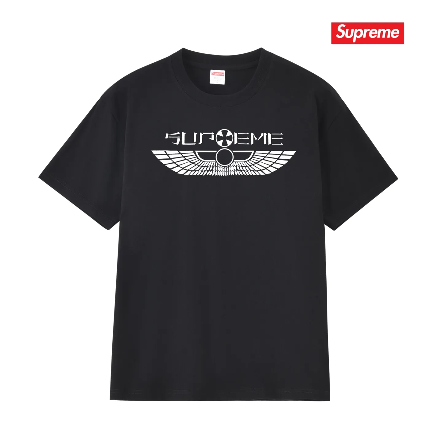 S204 P110💰 Sup style SS25 spring T-shirt series wings logo printed versatile round neck casual short-sleeved T-shirt. Same style for men and women. Loose fit. Made of 260g combed cotton double yarn. All three standards are complete from fabrics to accessories. ZP. Imported Matsui company slurry printing will never crack. The whole piece adopts three-needle five-thread technology. The neckline-shoulder seam-sleeve seam is double-lined, which looks more three-dimensional and textured.) The same process as the original version, classic version Feel free to compare zp. The whole piece adopts three-needle five-thread craftsmanship (neckline-shoulder seam-sleeve seam double thread, which looks more three-dimensional and textured). It has the same craftsmanship as the original original, classic version. Color: black, white, light gray, pink, navy. Size: S M L XL XXL