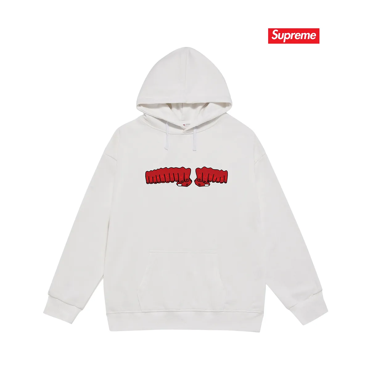 Style No. S2237 #terry P160💰 Velvet P170💰 Supreme x toy machine joint model SS24 Week4 FIST TEE chest fist printed hooded sweatshirt Made of 400g large terry 430g silver fox velvet (drop shoulder large version) fabric, soft texture and no pilling Imported environmentally friendly printing glue The pattern is bright and three-dimensional Quality 💥Same style for men and women The upper body is trendy Color: black White Gray Size: S M L XL XXL