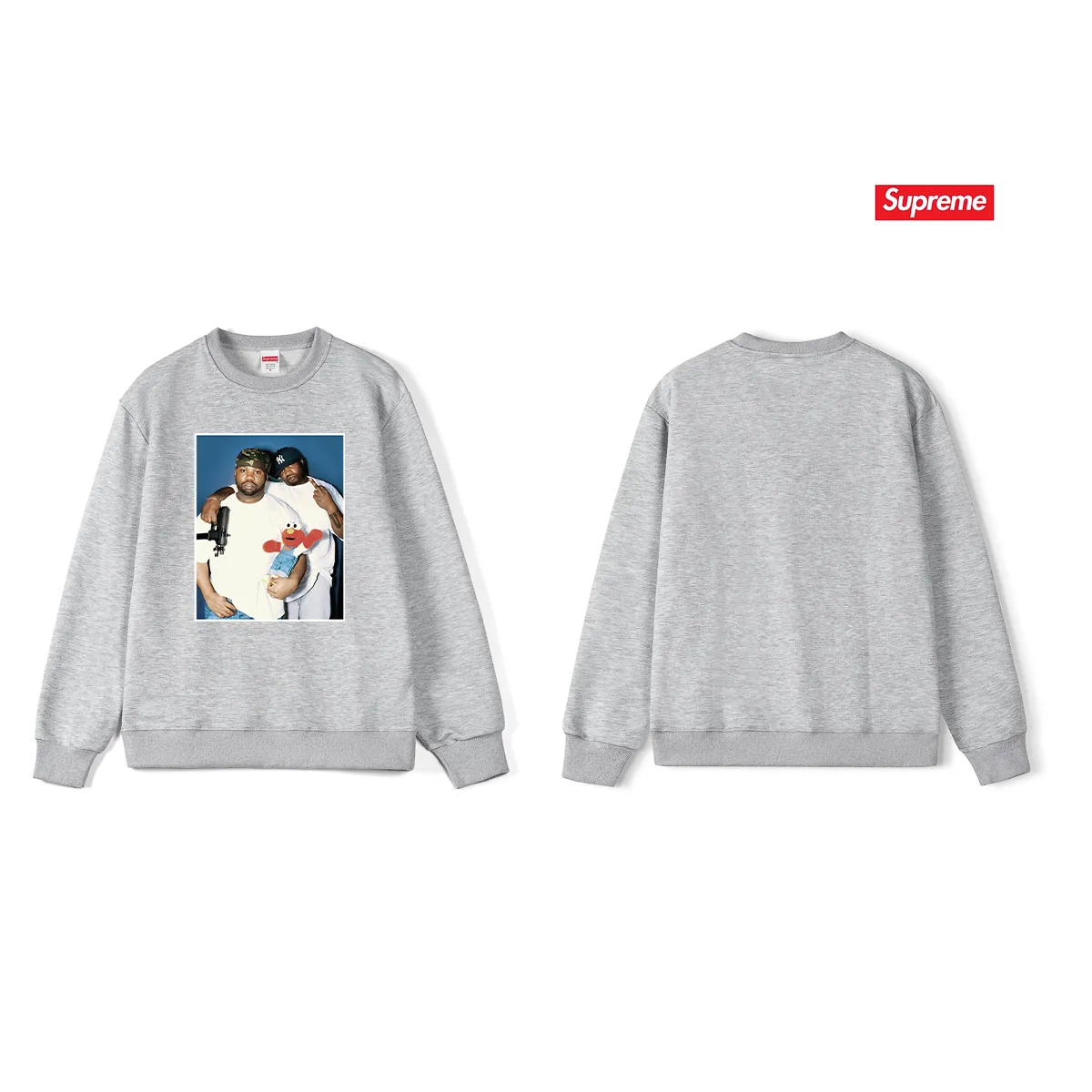 Style No. S1182 #terry p150💰 plus velvet 160💰 Sup new Komi Frog Tyson Mafia round neck sweatshirt Made of 400 grams of large terry (drop shoulder large version) fabric, soft texture and no pilling Imported environmentally friendly printing glue The pattern is bright and three-dimensional Quality 💥 Unisex style The upper body is trendy Color: black white gray Size: S M L XL XXL