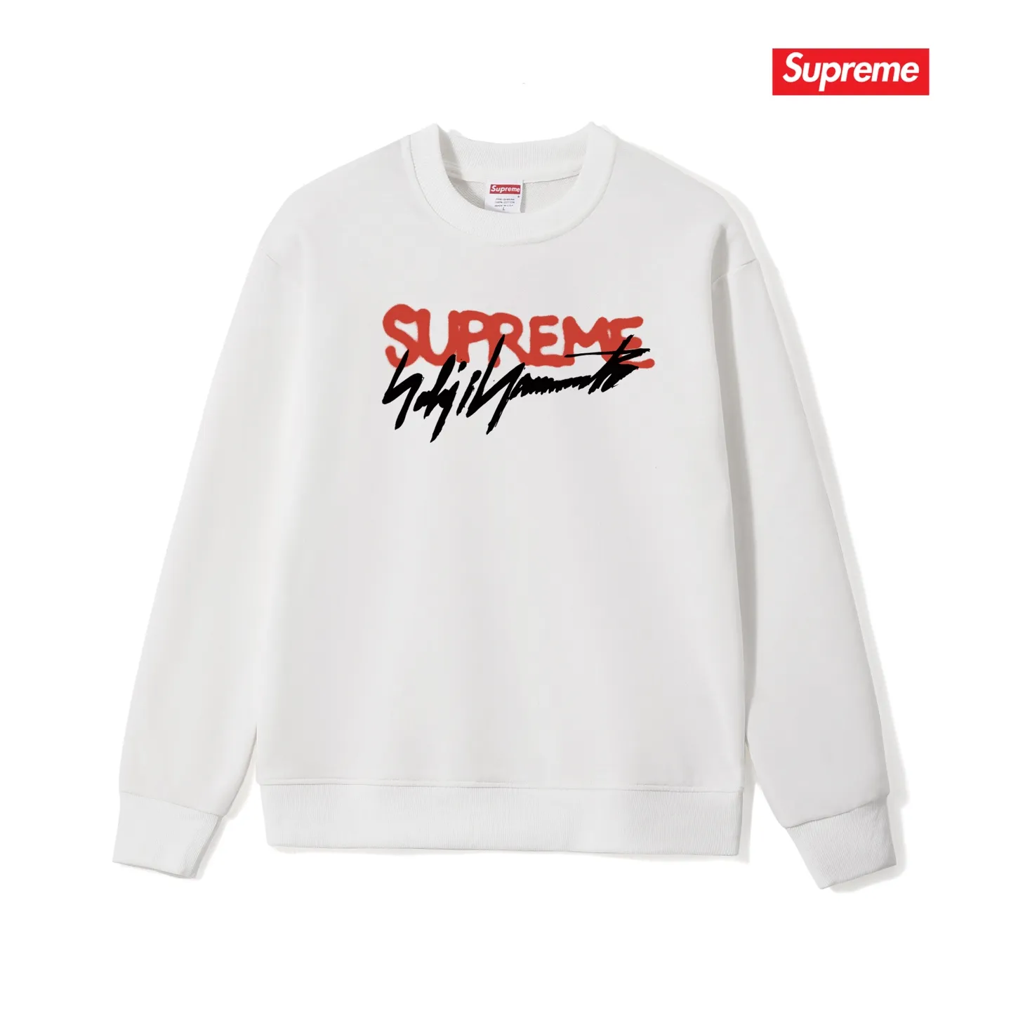 Style No. S1061 #terry p150💰 Velvet 160💰 SupremeWeek 4 Supreme x Yohji Yamamoto Joint model Designer signature Logo graffiti font Round neck sweatshirt Made of 400 grams of large terry (drop shoulder large version) fabric Soft texture and no pilling Imported environmentally friendly printing glue The pattern is bright and three-dimensional Quality 💥Same style for men and women The upper body is trendy Color: black white Gray Size: S M L XL XXL