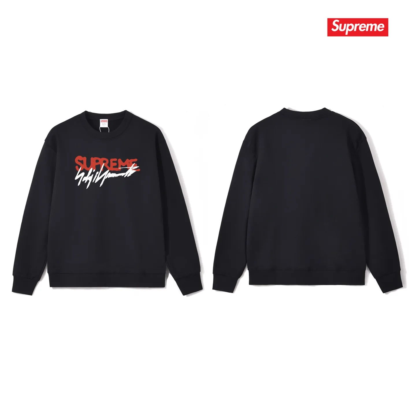Style No. S1061 #terry p150💰 Velvet 160💰 SupremeWeek 4 Supreme x Yohji Yamamoto Joint model Designer signature Logo graffiti font Round neck sweatshirt Made of 400 grams of large terry (drop shoulder large version) fabric Soft texture and no pilling Imported environmentally friendly printing glue The pattern is bright and three-dimensional Quality 💥Same style for men and women The upper body is trendy Color: black white Gray Size: S M L XL XXL