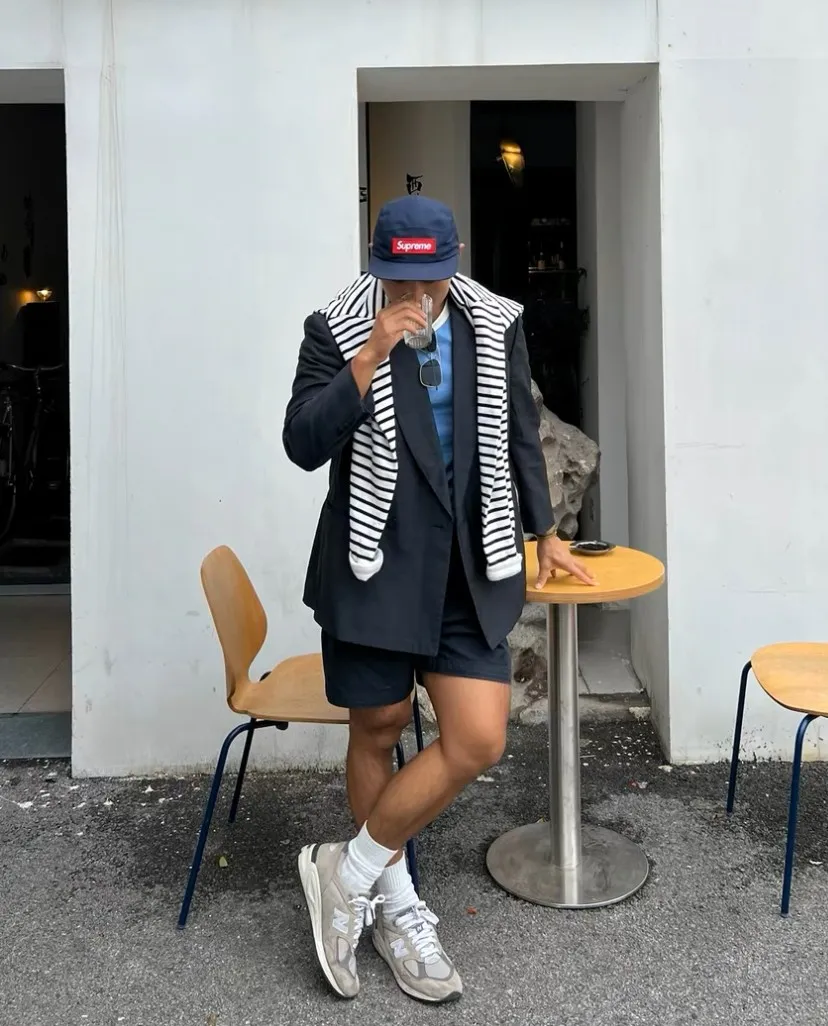 N116💰p150 Sup Gore-Tex Camp Cap 46M reflective strip waterproof baseball cap black royal blue