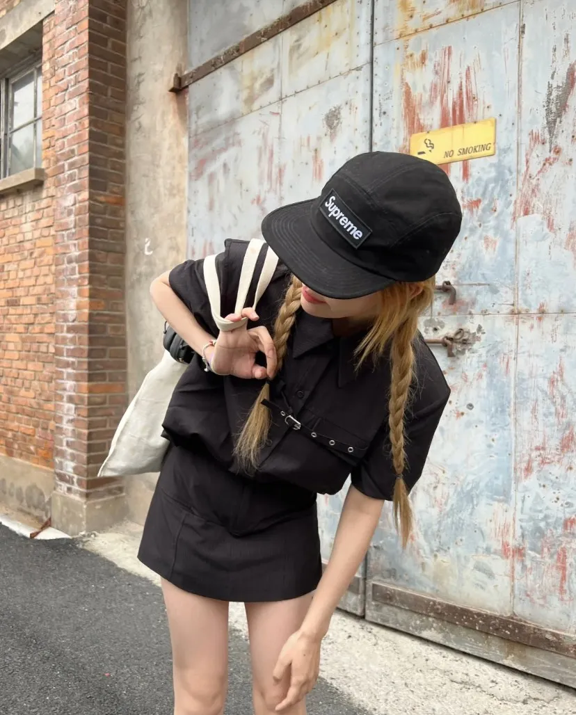N116💰p150 Sup Gore-Tex Camp Cap 46M reflective strip waterproof baseball cap black royal blue