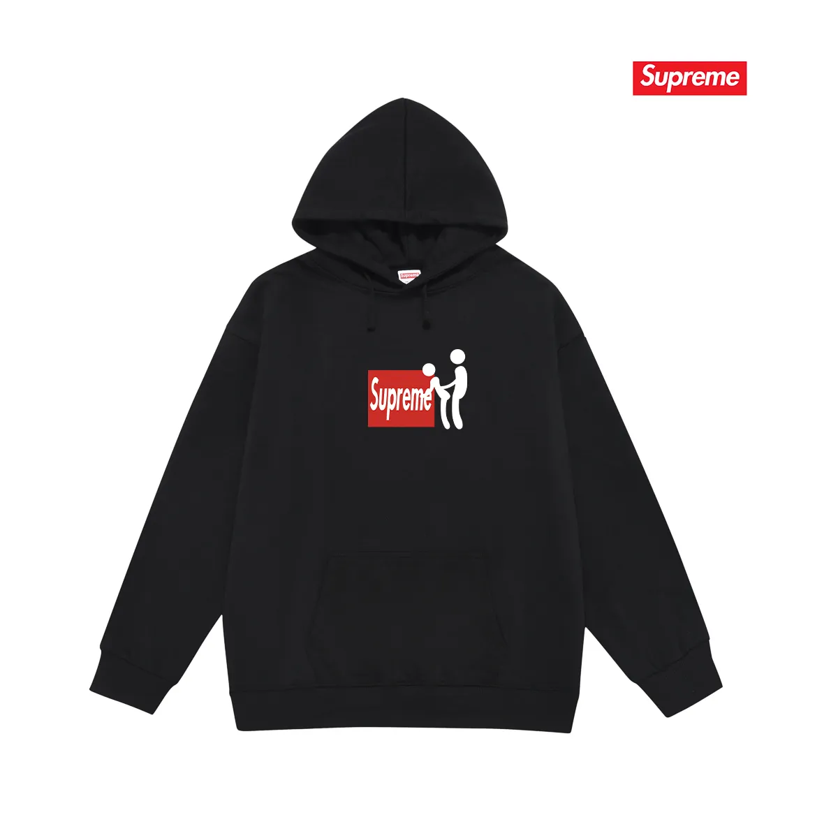 Style No. S2211 #terry P160💰 Velvet P170💰 SupFW25 style Funny Box logo hooded sweatshirt Made of 400g large terry 430g silver fox velvet (drop shoulder large version) fabric, soft texture and no pilling Imported environmentally friendly printing glue The pattern is bright and three-dimensional Quality 💥Same style for men and women The upper body is trendy Color: black white gray Size: S M L XL XXL