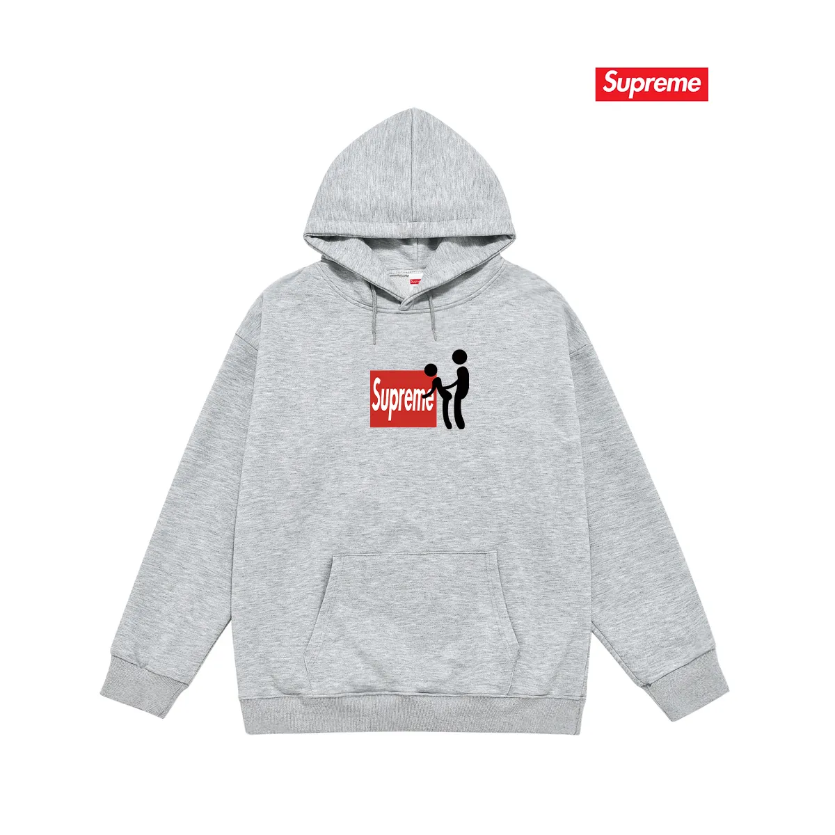 Style No. S2211 #terry P160💰 Velvet P170💰 SupFW25 style Funny Box logo hooded sweatshirt Made of 400g large terry 430g silver fox velvet (drop shoulder large version) fabric, soft texture and no pilling Imported environmentally friendly printing glue The pattern is bright and three-dimensional Quality 💥Same style for men and women The upper body is trendy Color: black white gray Size: S M L XL XXL