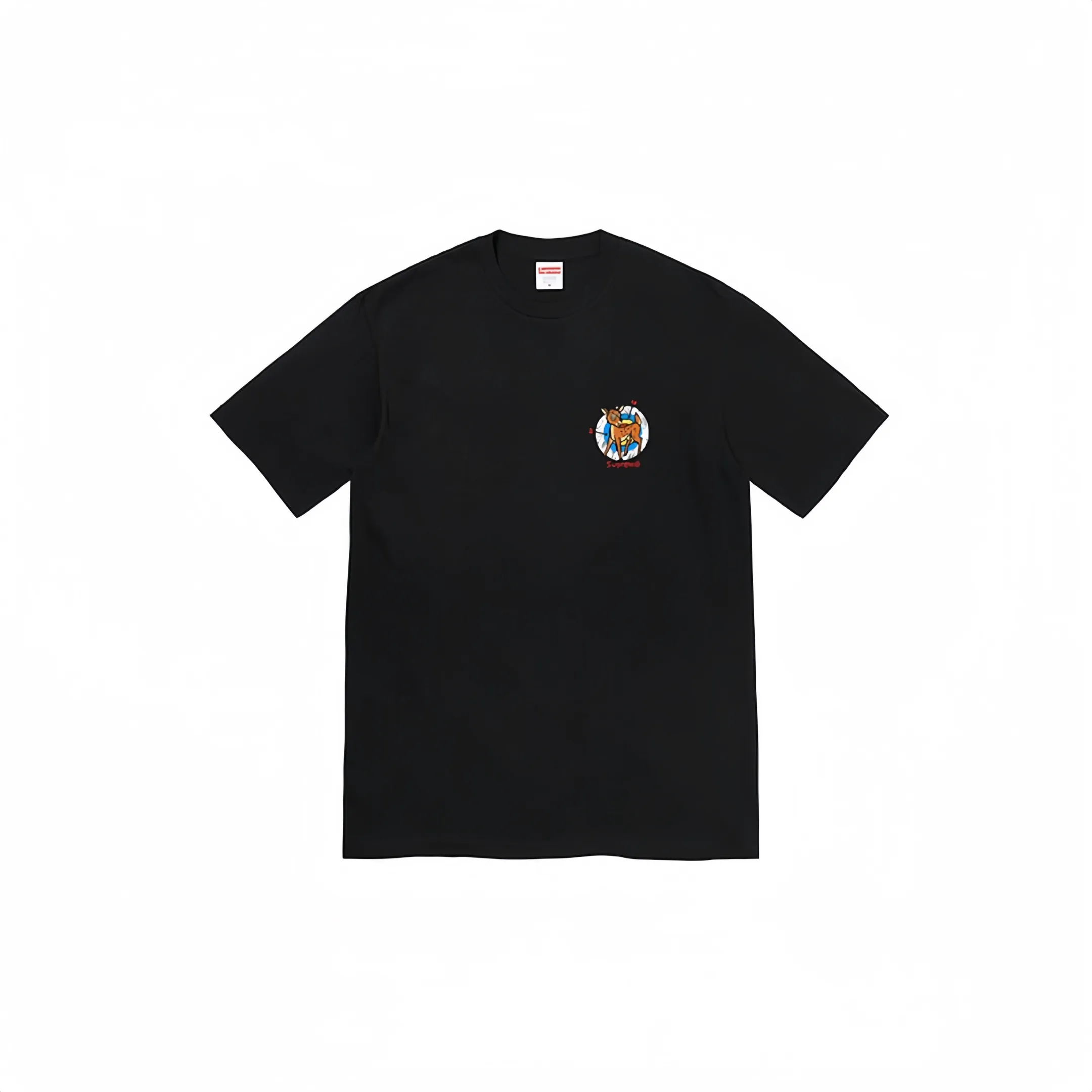 #S52 P110💰 Supreme SS22 Week 1 Deer Tee Deer target cartoon pattern printed round neck short-sleeved T-shirt is made of 260 grams of combed cotton double yarn. From fabric to accessories, all three standards are complete and ZP is imported. Matsui company’s slurry printing will never crack. The whole piece is made of three-needle five-thread technology. The neckline-shoulder seam-sleeve seam is double-lined, which looks more three-dimensional and textured.) The same process as the original version, classic version Feel free to compare zp. The whole piece adopts three-needle five-thread craftsmanship. The neckline-shoulder seam-sleeve seam is double-threaded, which looks more three-dimensional and textured.) It has the same craftsmanship as the original original, classic version. Color: Purple Black Green White Size: S M L XL XXL