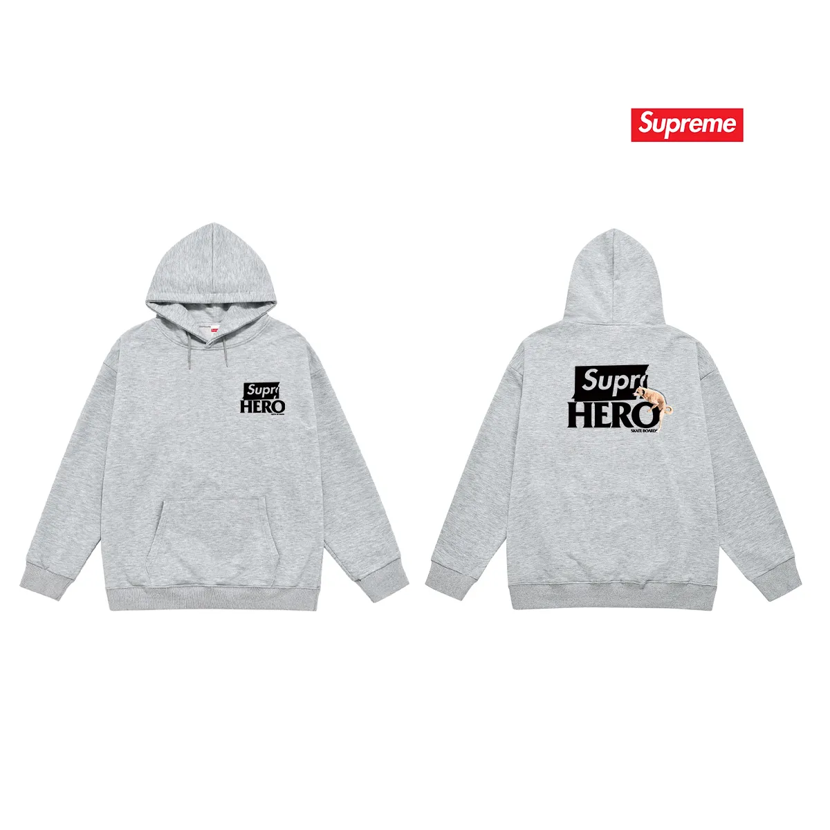 Style number S2018 #terry P160💰 Velvet P170💰 Supreme ANTIHERO joint series SS22 Week 17 Antihero Dog Tee Dog letter logo printed hooded sweatshirt Made of 400g large terry 430g silver fox velvet (drop shoulder large version) fabric, soft texture and no pilling Imported environmentally friendly printing glue The pattern is bright and three-dimensional Quality 💥 Same style for men and women The upper body is trendy Color: Black White Gray Size: S M L XL XXL