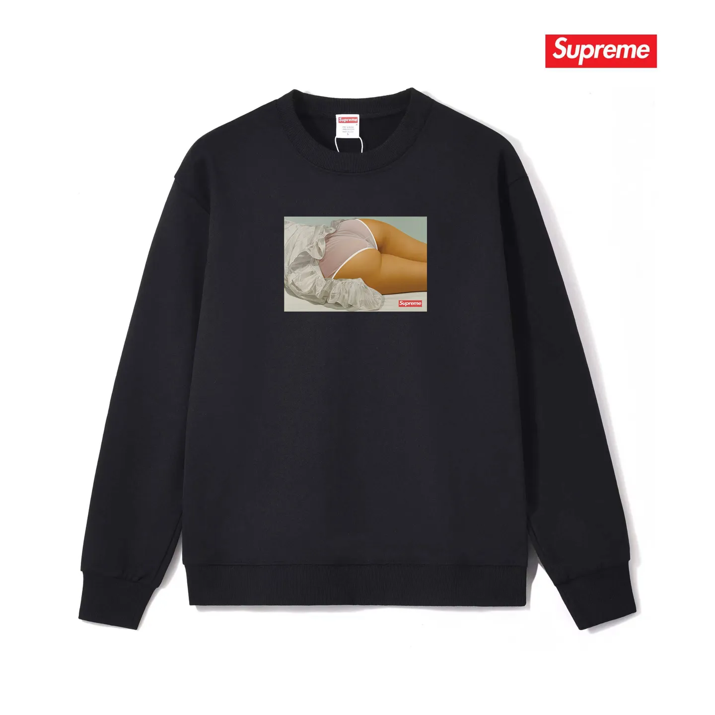 Style No. S1037 #terryp150💰 Velvet 160💰 Supreme FW18 The Killer Trust Tee Red Chow Yun-fat printed round neck sweatshirt Made of 400 grams of large terry (drop shoulder large version) fabric, soft texture and no pilling Imported environmentally friendly printing glue The pattern is bright and three-dimensional Quality 💥Same style for men and women The upper body is trendy Color: black white gray Size: S M L XL XXL