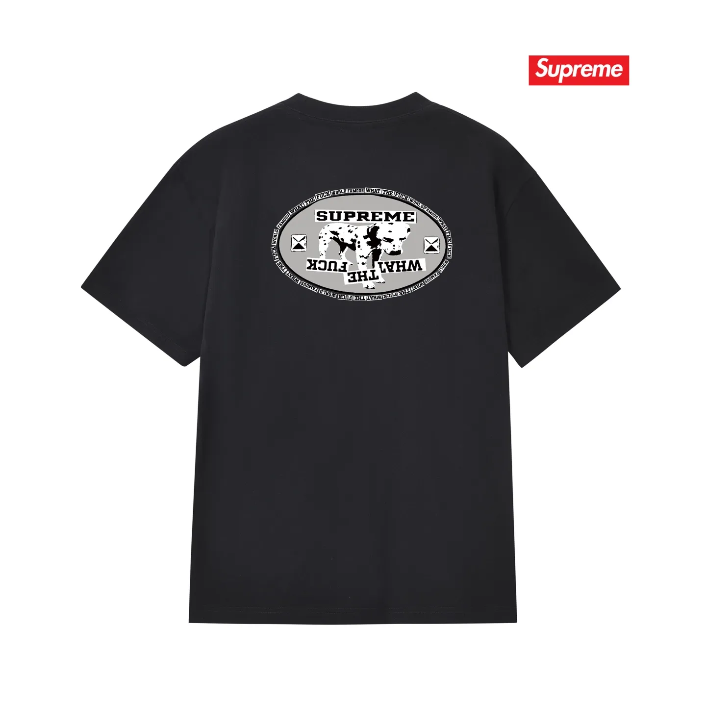 S260 P110💰 Supreme camouflage Dalmatian round neck short-sleeved T-shirt, same style for men and women, loose fit, made of 260g combed cotton double yarn, all three standards from fabrics to accessories, ZP, imported Matsui company slurry printing will never crack, the whole piece adopts three-needle five-thread process (neckline-shoulder seam-sleeve seam double line, looks more three-dimensional and textured) consistent with the original version, classic version Feel free to compare zp. The whole piece adopts three-needle five-thread craftsmanship (neckline-shoulder seam-sleeve seam double thread, which looks more three-dimensional and textured). It has the same craftsmanship as the original original, classic version. Color: black, white, light gray, pink, navy. Size: S M L XL XXL