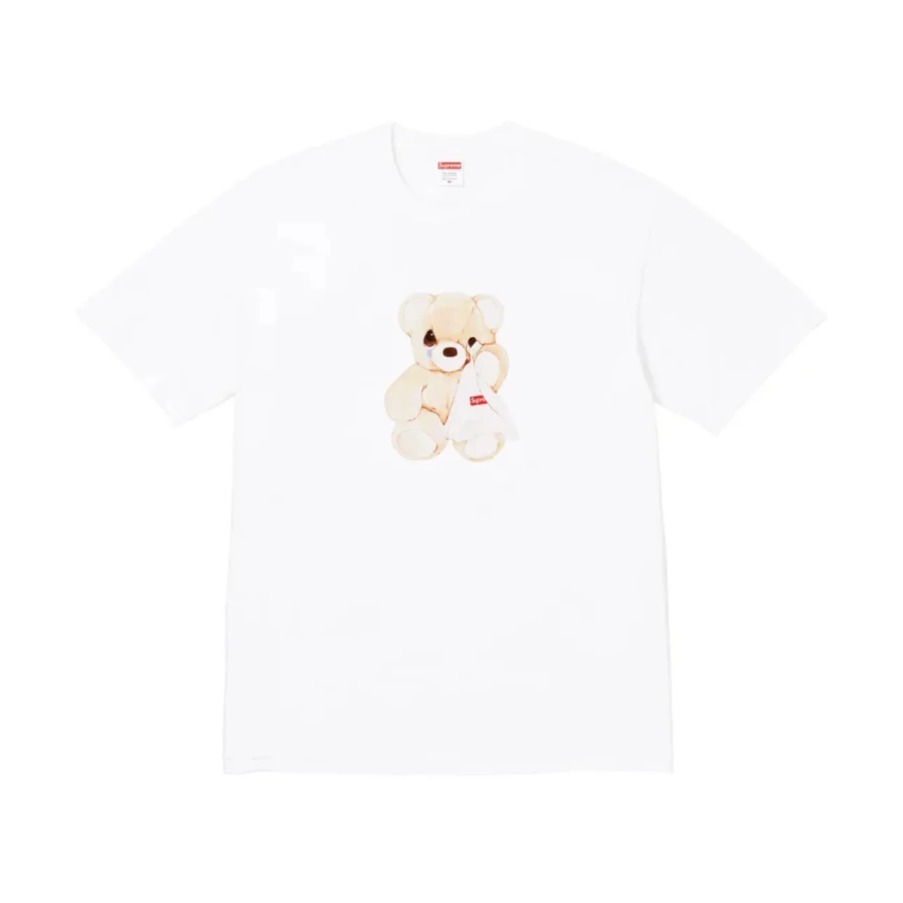 S133 p110💰 Supreme 25SS week18Bear Tee Crying Bear short-sleeved T-shirt, loose fit, made of 260g combed cotton double yarn, all three standards from fabrics to accessories, ZP, imported Matsui company slurry printing will never crack, the whole piece adopts three-needle five-thread technology. The neckline-shoulder seam-sleeve seam is double-lined, looks more three-dimensional and textured) and the original version has the same craftsmanship, classic version Feel free to compare zp. The whole piece adopts three-needle five-thread craftsmanship (neckline-shoulder seam-sleeve seam double thread, which looks more three-dimensional and textured). It has the same craftsmanship as the original original, classic version. Color: black, white, pink, light blue. Size: S M L XL XXL