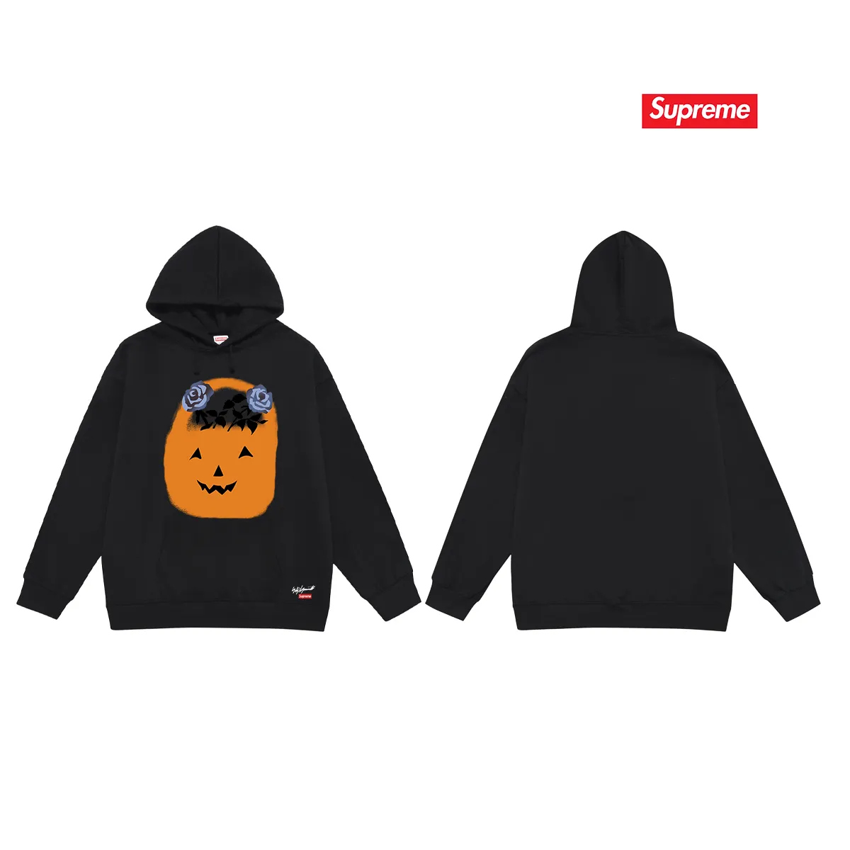 Style No. S2044 #terry P160💰 Velvet P170💰 Supreme FW22 Week 4 x Yohji Yamamoto co-branded hooded sweatshirt Made of 400g large terry 430g silver fox velvet (drop shoulder large version) fabric, soft texture and non-pilling, imported environmentally friendly printing glue, bright and three-dimensional pattern, quality 💥Same style for men and women, the upper body is trendy Color: Black White Gray Size: S M L XL XXL