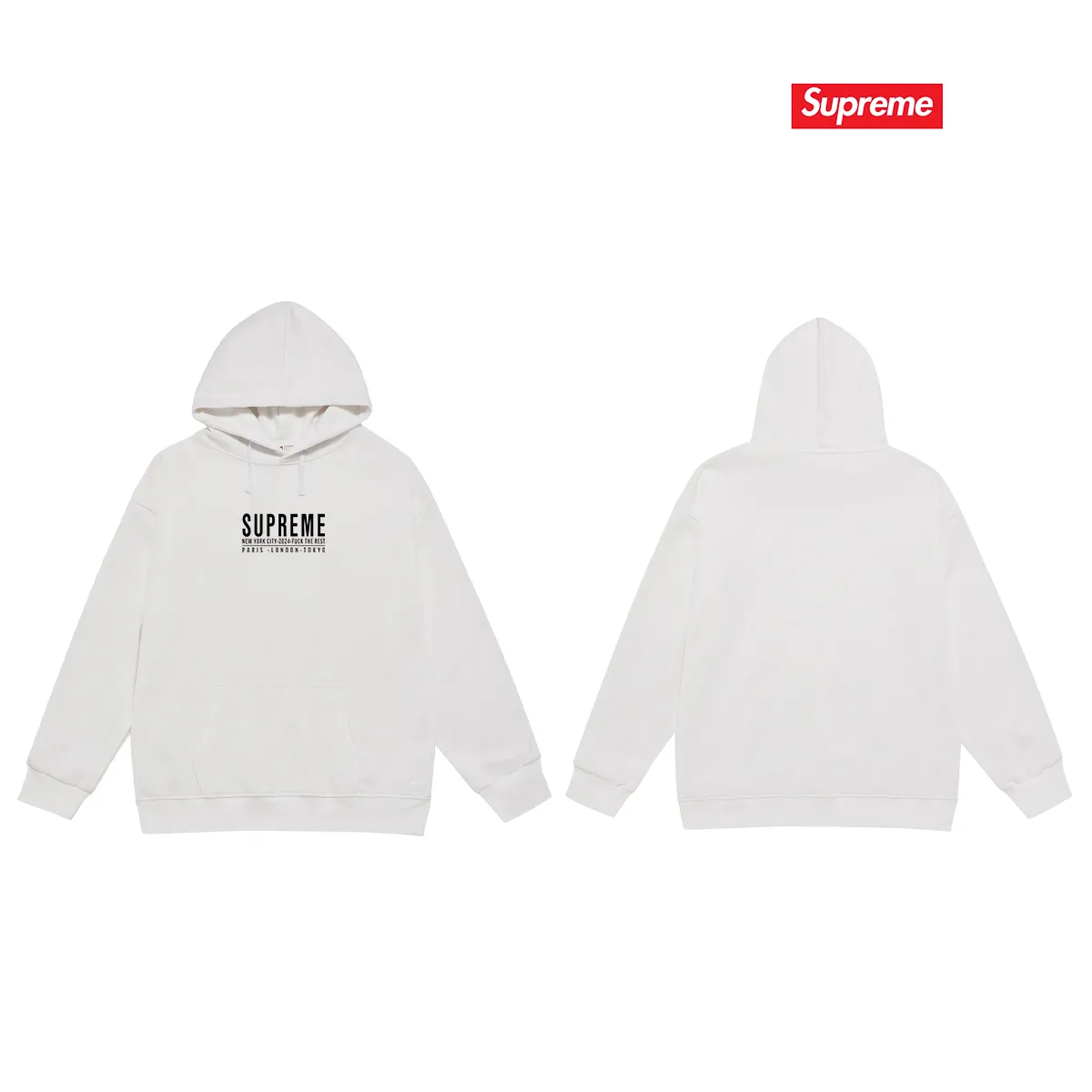 Style No. S2152 #terry P160💰 Velvet P170💰 Sup SS24 summer T-shirt with logo letter printing on the chest hooded sweatshirt Made of 400g large terry 430g silver fox velvet (drop shoulder large version) fabric, soft texture and non-pilling Imported environmentally friendly printing glue, bright and three-dimensional pattern, quality 💥same style for men and women, the upper body is trendy Color: black white gray Size: S M L XL XXL