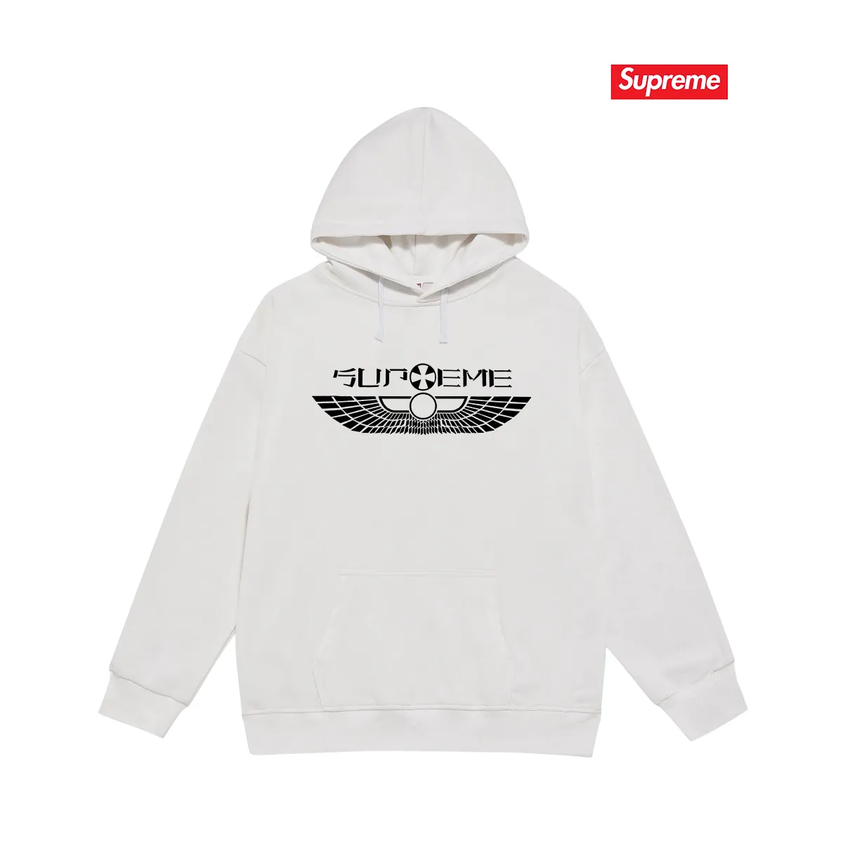 Style No. S2204 #terry P160💰 Velvet P170💰 Sup style SS25 series wing logo hooded sweatshirt Made of 400g large terry 430g silver fox velvet (drop shoulder large version) fabric, soft texture and no pilling Imported environmentally friendly printing glue The pattern is bright and three-dimensional Quality 💥Same style for men and women The upper body is trendy Color: black white gray Size: S M L XL XXL