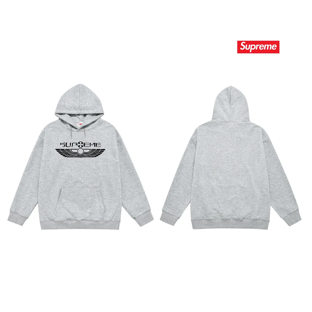 Style No. S2204 #terry P160💰 Velvet P170💰 Sup style SS25 series wing logo hooded sweatshirt Made of 400g large terry 430g silver fox velvet (drop shoulder large version) fabric, soft texture and no pilling Imported environmentally friendly printing glue The pattern is bright and three-dimensional Quality 💥Same style for men and women The upper body is trendy Color: black white gray Size: S M L XL XXL