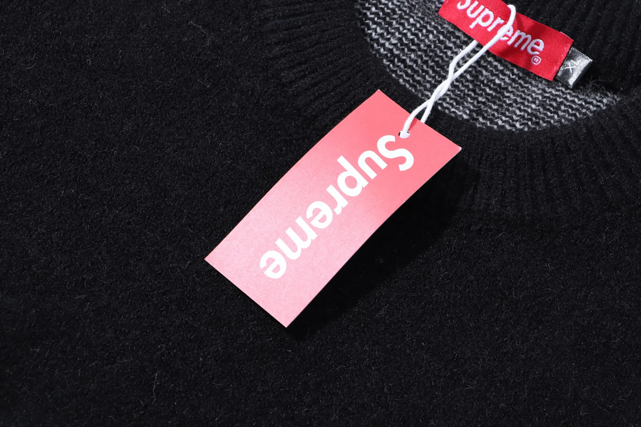 P280 Sup FUCK Letter Cross Round Neck Knitted Wool Sweater Color: Purple Black Size: S M L XL XXL
