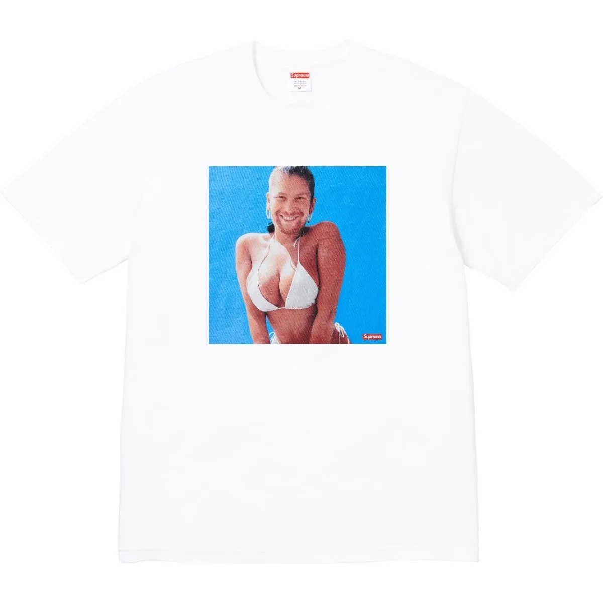 S148 P110💰 Supreme 25SS Aphex Twin Tee Singer Bikini Album Short-sleeved Loose fit Made of 260g combed cotton double yarn All three standards from fabric to accessories are complete ZP Imported Matsui company slurry printing will never crack The whole piece adopts three-needle five-thread technology The neckline-shoulder seam-sleeve seam is double-lined, it looks more three-dimensional and textured) The same process as the original version, classic version Feel free to compare zp. The whole piece adopts three-needle five-thread craftsmanship (neckline-shoulder seam-sleeve seam double thread, which looks more three-dimensional and textured) and the same craftsmanship as the original original, classic version. Color: Black White Gray Purple Orange Size: S M L XL XXL