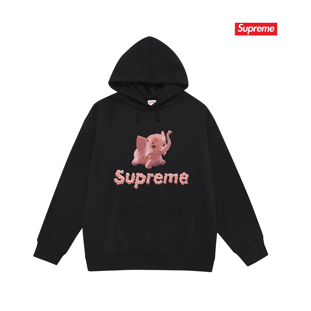 Style No. S2228 #Terry P160💰 Plus Velvet P170💰 Sup Elephant Little Elephant Couple Hooded Sweatshirt Made of 400g large terry 430g silver fox velvet (drop shoulder large version) fabric, soft texture and no pilling Imported environmentally friendly printing glue The pattern is bright and three-dimensional Quality 💥Same style for men and women The upper body is trendy Color: black white gray Size: S M L XL XXL