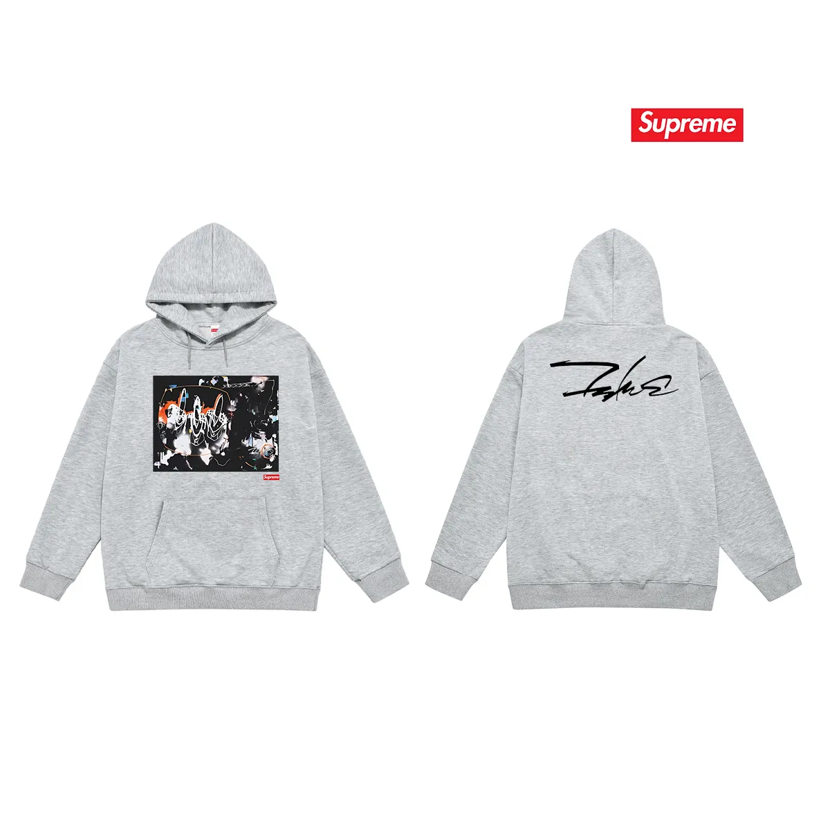 Style No. S2116 #terry P160💰 Velvet P170💰 Supreme SS22 Week15 Supreme/Futura2000 Tee New York graffiti master art hooded sweatshirt Made of 400g large terry 430g silver fox velvet (drop shoulder large version) fabric, soft texture and no pilling Imported environmentally friendly printing glue The pattern is bright and three-dimensional Quality 💥Same style for men and women The upper body is trendy Color: black White Gray Size: S M L XL XXL