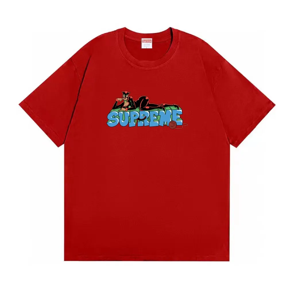 #S101 p110💰 Supreme FW22 Week1Catwoman Tee letter pattern printing, loose fit, using 260 grams of combed cotton double yarn, all three standards from fabrics to accessories, ZP, imported Matsui company slurry printing will not crack, the whole piece is made of three-needle five-thread technology (neckline-shoulder seam-sleeve seam double line, looks more three-dimensional and textured) consistent with the original version, classic version Feel free to compare zp The whole piece adopts three-needle five-thread craftsmanship (neckline-shoulder seam-sleeve seam double thread, which looks more three-dimensional and textured) and the same craftsmanship as the original original, classic version Color: White Black Gray Brown Dark Green Red Size: S M L XL XXL
