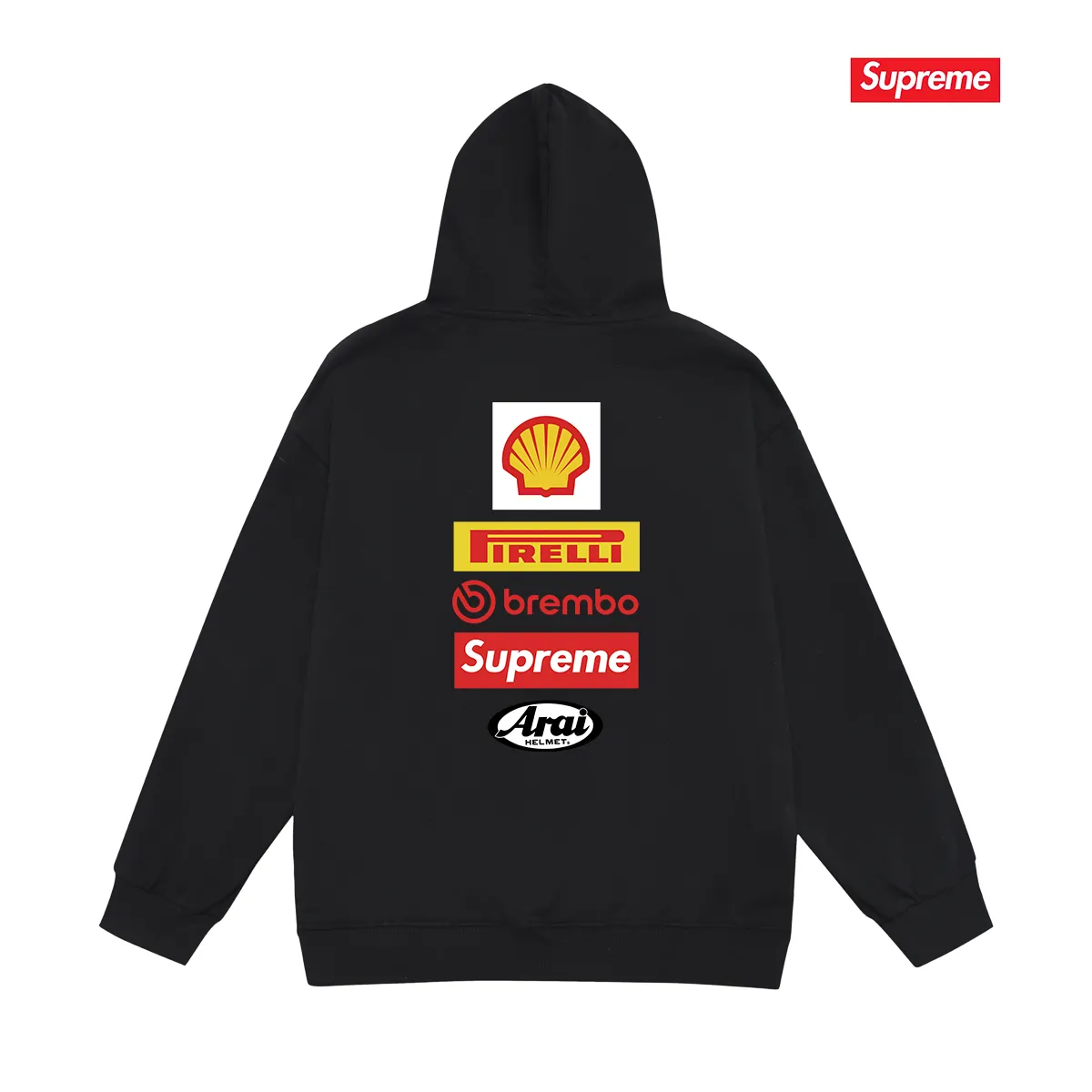 Style number S2082 #terry P160💰 Velvet P170💰 Supreme x DUCATI joint model SS24 WEEK16 LOGO TEE Logo printing on the back Hooded sweatshirt Made of 400g large terry 430g silver fox velvet (off-shoulder large version) fabric Soft texture without pilling Imported environmentally friendly printing glue Bright three-dimensional pattern Quality 💥Same style for men and women The upper body is fashionable Color: black white gray Size: S M L XL XXL
