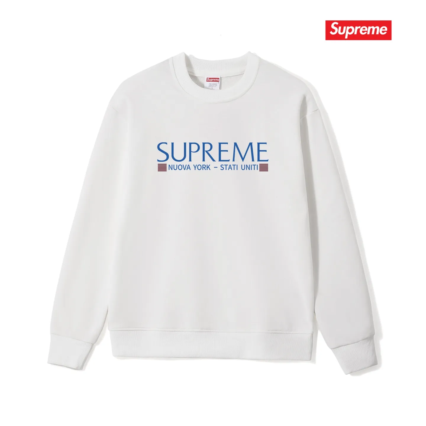 Style No. S1007 #terry p150💰 Velvet 160💰 Supreme Week 1 Nuova York Tee letter printed round neck sweatshirt Made of 400g large terry (drop shoulder large version) fabric, soft texture and no pilling Imported environmentally friendly printing glue The pattern is bright and three-dimensional Quality 💥Same style for men and women The upper body is fashionable Color: black white gray Size: S M L XL XXL