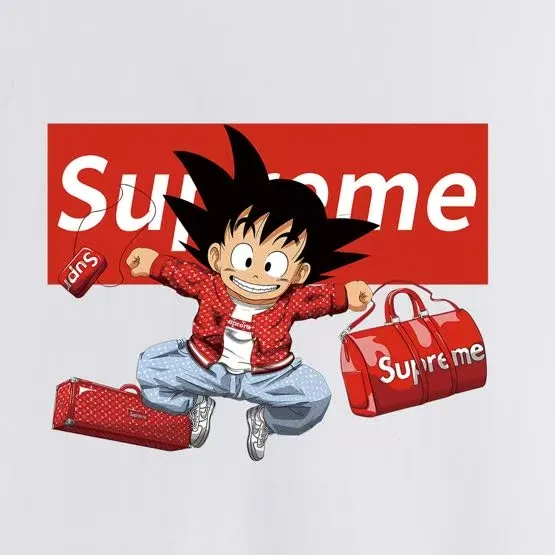 S238 P110💰 Supreme's new Dragon Ball co-branded ins trendy brand loose short-sleeve, loose version. Made of 260 grams of combed cotton double yarn. From fabric to accessories, all three standards are complete and follow ZP. The slurry printing imported from Matsui Company will never crack. The whole piece adopts three-needle and five-thread technology. The neckline-shoulder seam-sleeve seam is double-lined, which looks more three-dimensional and textured. The same process as the original version, classic version Feel free to compare zp. The whole piece adopts three-needle five-thread craftsmanship (neckline-shoulder seam-sleeve seam double thread, which looks more three-dimensional and textured). It has the same craftsmanship as the original original, classic version. Color: black, white, light gray, pink, navy. Size: S M L XL XXL