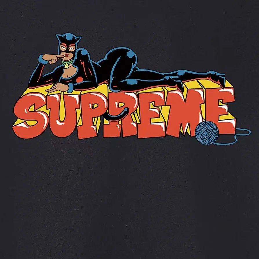 Style No. S1101 #terry p150💰 Velvet 160💰 Supreme FW22 Week1Catwoman Tee letter pattern printed round neck sweatshirt Made of 400 grams of large terry (drop shoulder large version) fabric, soft texture and no pilling Imported environmentally friendly printing glue The pattern is bright and three-dimensional Quality💥Same style for men and women The upper body is trendy Color: black white gray Size: S M L XL XXL