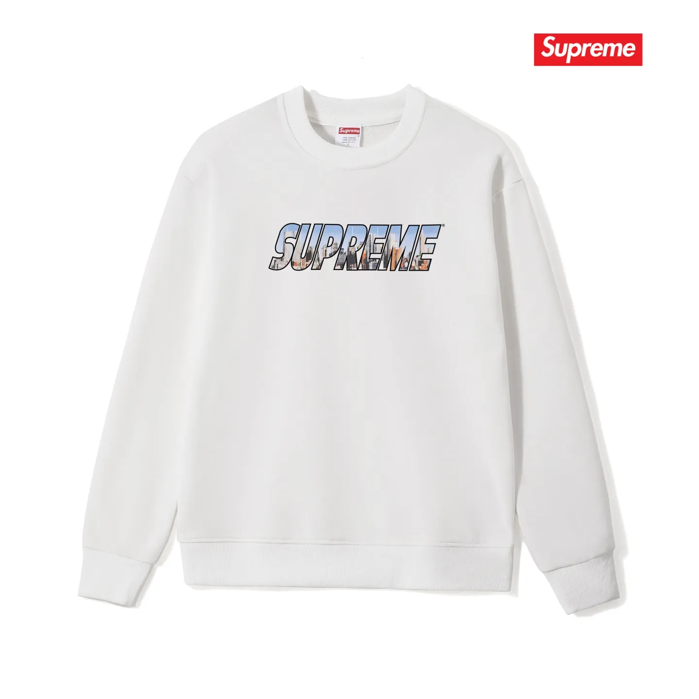Style No. S1065 #terry p150💰 Velvet 160💰 Supreme FW23 Autumn and Winter Series WEEK1 GOTHAM TEE Gotham City letter Logo round neck sweatshirt Made of 400 grams of large terry (drop shoulder large version) fabric, soft texture and no pilling Imported environmentally friendly printing glue The pattern is bright and three-dimensional Quality 💥 Same style for men and women The upper body is trendy Color: black white gray Size: S M L XL XXL