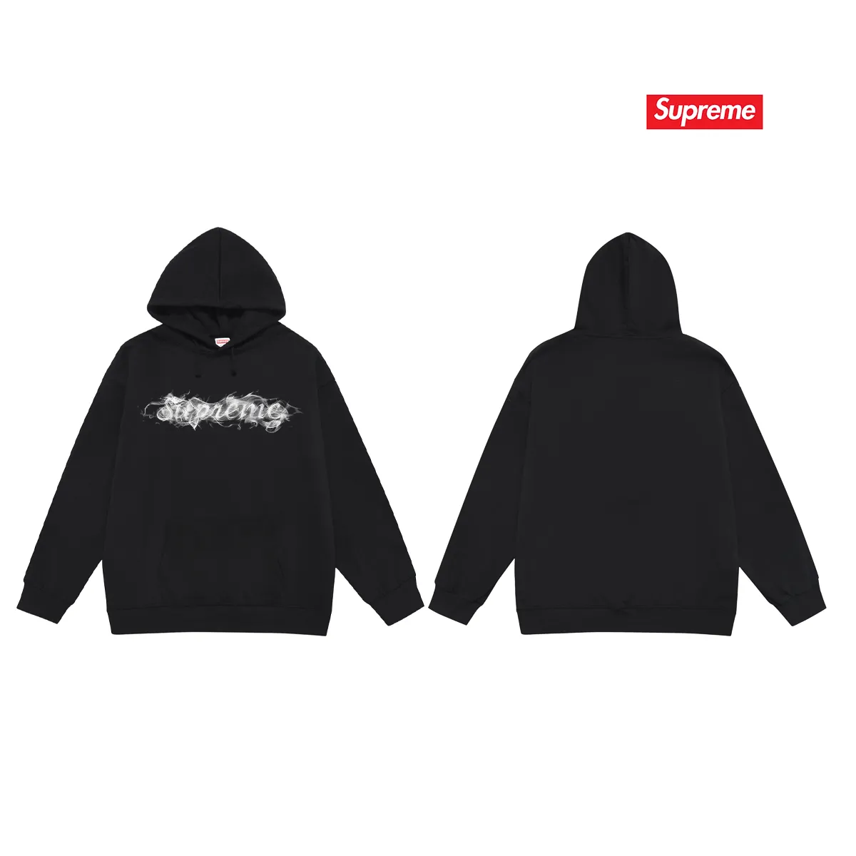 Style No. S2071 #terry P160💰 Velvet P170💰 Supreme Week0 Smoke Tee Smoke Logo smoke ring letter print hooded sweatshirt Made of 400g large terry 430g silver fox velvet (drop shoulder large version) fabric, soft texture and no pilling Imported environmentally friendly printing glue The pattern is bright and three-dimensional Quality 💥Same style for men and women The upper body is trendy Color: black white gray Size: S M L XL XXL