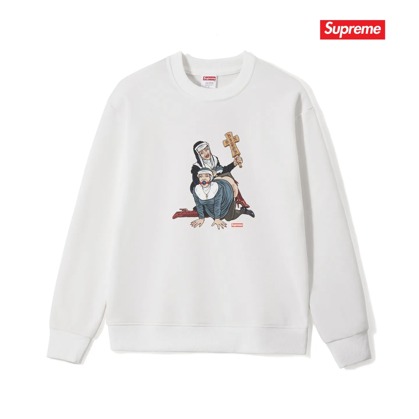 Style No. S1196 #terry p150💰 Plus velvet 160💰 Sup American trendy brand round neck sweatshirt Made of 400g large terry (drop shoulder large version) fabric, soft texture and no pilling Imported environmentally friendly printing glue The pattern is bright and three-dimensional Quality💥Same style for men and women The upper body is trendy Color: black white gray Size: S M L XL XXL