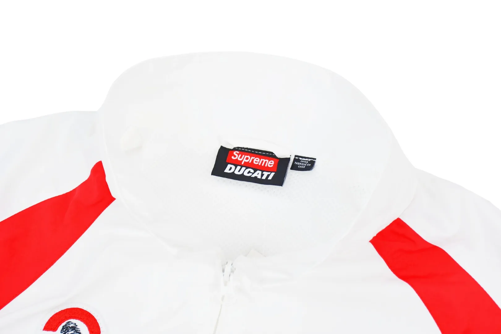 🅿️640 S251 Supreme 24ss Ducati Ducati co-branded Track Jacket racing uniform school uniform jacket - Color: Black White - Size: S M L XL Customized full set of accessories/YKK metal zipper/Customized hardware/Three standards