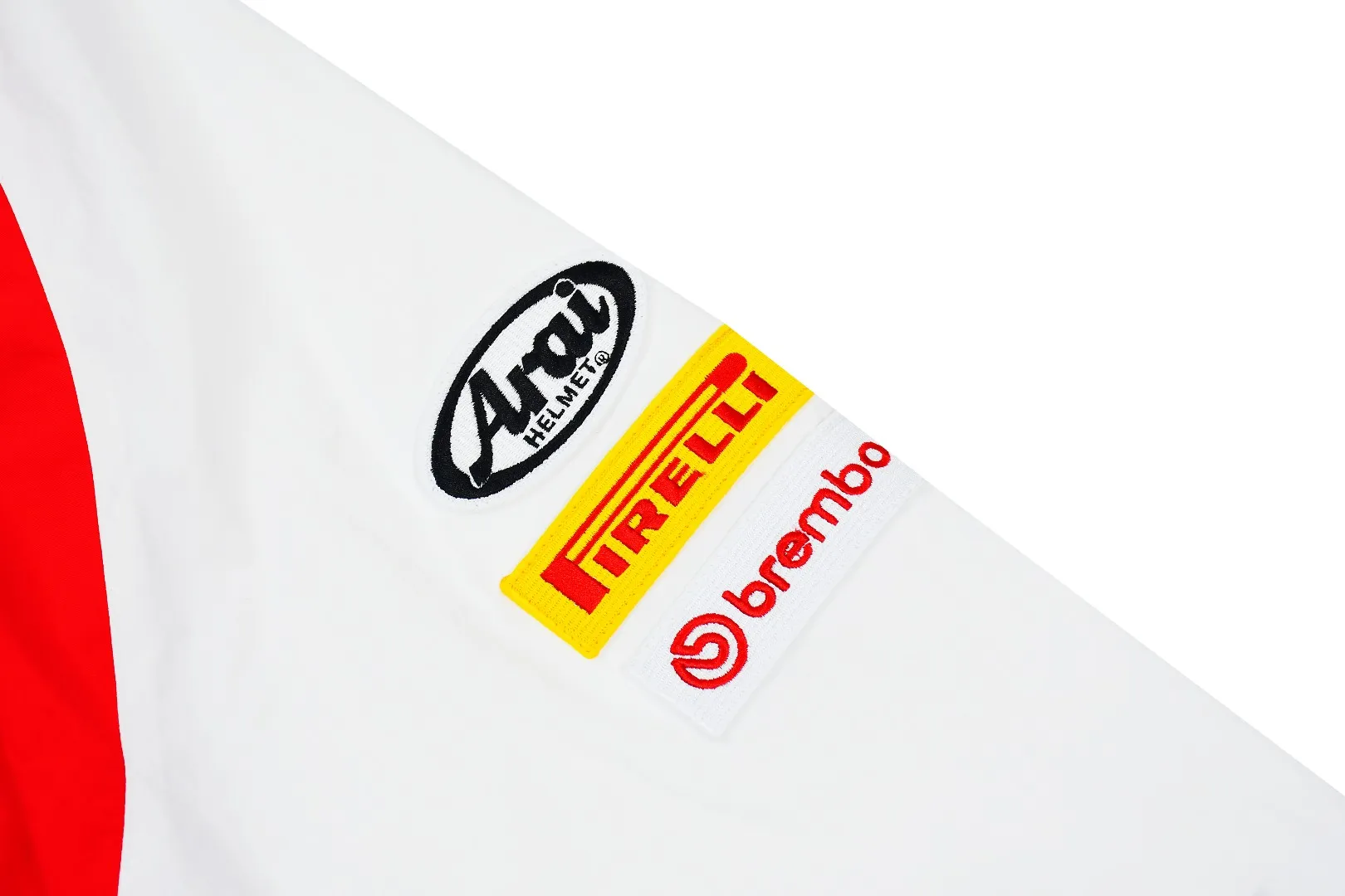 🅿️640 S251 Supreme 24ss Ducati Ducati co-branded Track Jacket racing uniform school uniform jacket - Color: Black White - Size: S M L XL Customized full set of accessories/YKK metal zipper/Customized hardware/Three standards
