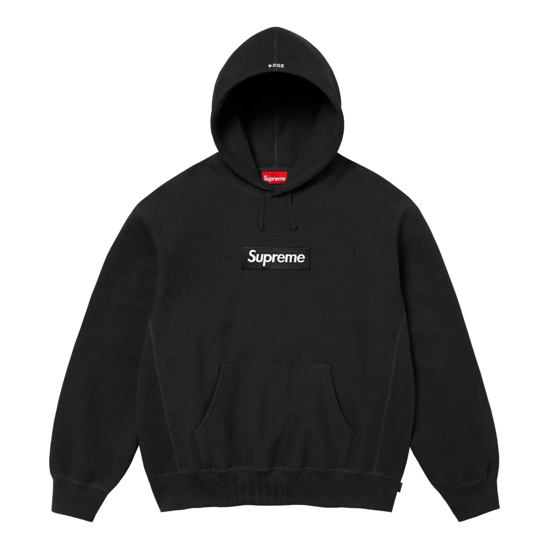 S616💰p330 Top version Supreme 24Fw embroidered Box Logo Hooded hooded sweatshirt Hooded plus fleece sweatshirt For those of us who focus on top Supreme, the cross sweatshirt is naturally available. ZP purchase and pattern making operation 1. Fabric: ZP testing, custom weaving and dyeing, pure cotton 460G plus velvet main fabric, horizontal cutting, side stitching 520G 2X2 thread 2. Embroidery: The embroidery equipment is operated by BEHRINGER BEKS-Y924 machine (a level higher than Tajima embroidery machine). The embroidery thickness, saturation and size are all consistent. 3. Sewing process: The whole garment adopts four-needle and six-thread boneless splicing technology in twelve places. Processed by a senior foreign trade factory (ordinary factories cannot do it). 4. Hem and cuffs: all use 520G inelastic thread. (Low-end products use elastic threads to cause the hem and cuffs to appear wavy) 5. Customized ZP main logo/wash water label/hangtag/packaging bag (equipped with an extra-large thickened handbag) Color: black, off-white, gray, sapphire blue, color matching Size: S~XL
