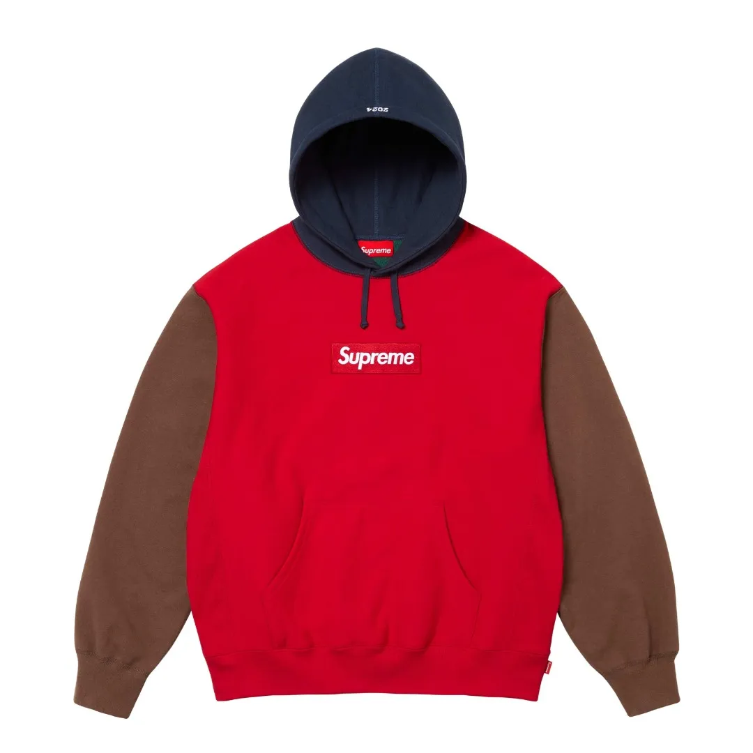 S616💰p330 Top version Supreme 24Fw embroidered Box Logo Hooded hooded sweatshirt Hooded plus fleece sweatshirt For those of us who focus on top Supreme, the cross sweatshirt is naturally available. ZP purchase and pattern making operation 1. Fabric: ZP testing, custom weaving and dyeing, pure cotton 460G plus velvet main fabric, horizontal cutting, side stitching 520G 2X2 thread 2. Embroidery: The embroidery equipment is operated by BEHRINGER BEKS-Y924 machine (a level higher than Tajima embroidery machine). The embroidery thickness, saturation and size are all consistent. 3. Sewing process: The whole garment adopts four-needle and six-thread boneless splicing technology in twelve places. Processed by a senior foreign trade factory (ordinary factories cannot do it). 4. Hem and cuffs: all use 520G inelastic thread. (Low-end products use elastic threads to cause the hem and cuffs to appear wavy) 5. Customized ZP main logo/wash water label/hangtag/packaging bag (equipped with an extra-large thickened handbag) Color: black, off-white, gray, sapphire blue, color matching Size: S~XL