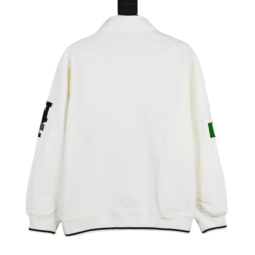 S500💰p410 Top version Supreme 22FW Milano Half Zip Pullover AC Milan limited half zipper pullover sweatshirt. For those of us who focus on top Supreme, this sweatshirt is naturally available at our fingertips. ZP purchase and pattern making operation 1. Fabric: According to ZP testing, custom-woven and dyed, pure cotton 460G fleece main fabric 2. Technology: extra custom-dyed machine patch, large area embroidered letters on the front Imported Behringer embroidery machine operation, exquisite and perfect presentation 3. Hem and cuffs: Customized color-blocking threads use 520G non-elastic threads (low-end products use elastic threads to cause the hem and cuffs to appear wavy) 4. Customized ZP YKK zipper/main label/wash label/tag/packing bag (equipped with extra-large thickened handbag) Size: S~XL