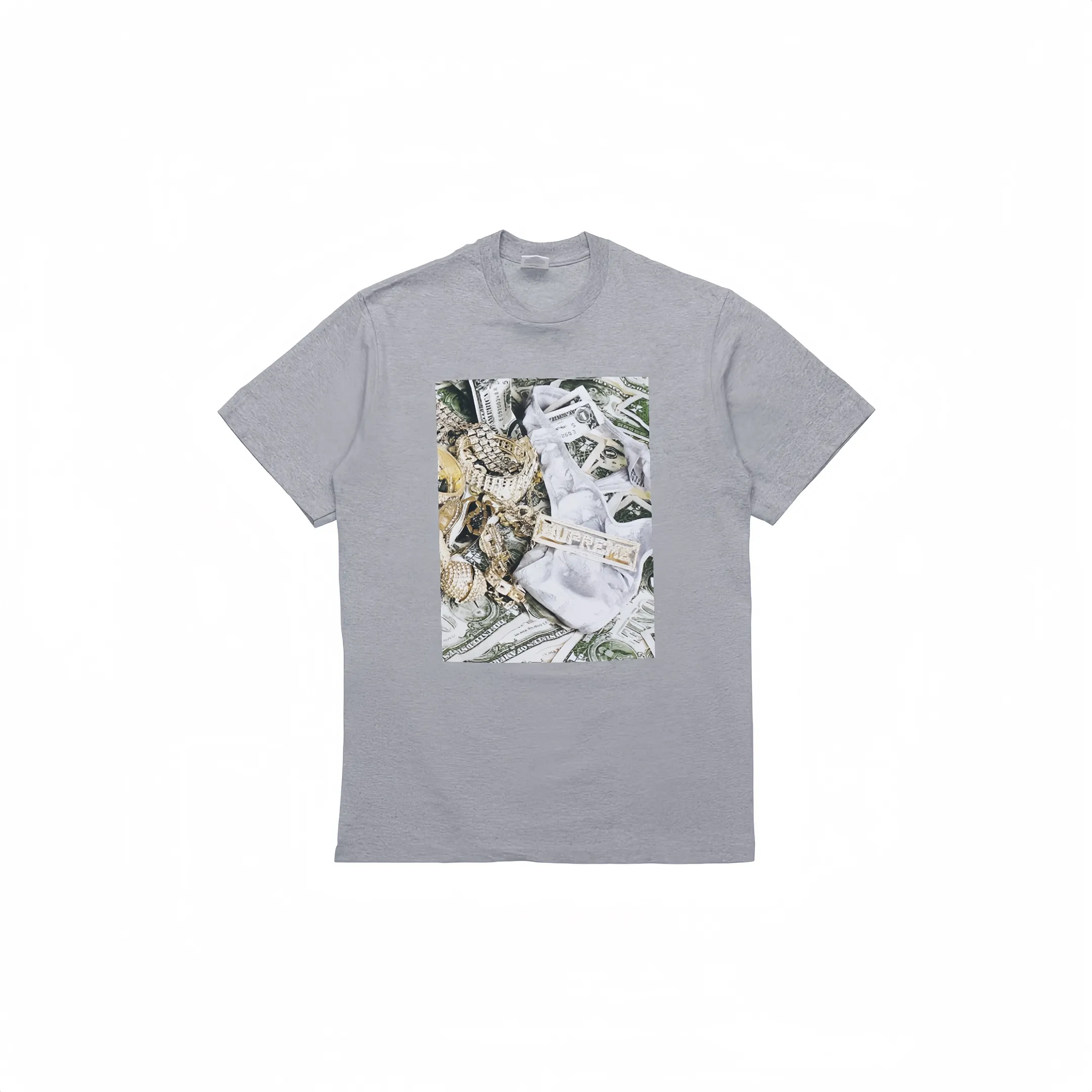 #S42 P110💰 Supreme SS20 Week 1 Bling Tee dollar printed short-sleeved T-shirt. The same style for men and women is made of 260g combed cotton double yarn. From fabrics to accessories, all three standards are complete and follow ZP. Imported Matsui company's slurry printing will never crack. The whole piece is made of three-needle five-thread technology. The neckline-shoulder seam-sleeve seam is double-lined, which looks more three-dimensional and textured.) The same process as the original version, classic version Feel free to compare zp. The whole piece adopts three-needle five-thread craftsmanship (neckline-shoulder seam-sleeve seam double thread, which looks more three-dimensional and textured). It has the same craftsmanship as the original original, classic version. Color: Navy Blue, Red, Orange, Gray, Black, and White. Size: S M L XL XXL
