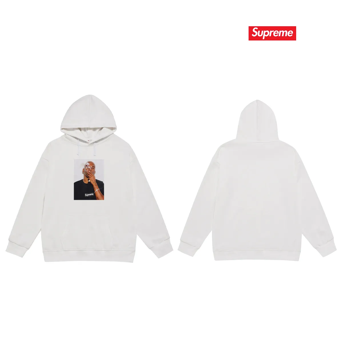 Style No. S2172 #terry P160💰 Velvet P170💰 Sup SS25 WEEK18SummerTee Dean Blunt character print hooded sweatshirt Made of 400g large terry 430g silver fox velvet (off-shoulder large version) fabric, soft texture and no pilling Imported environmentally friendly printing glue The pattern is bright and three-dimensional Quality 💥Same style for men and women The upper body is trendy Color: black white Gray Size: S M L XL XXL