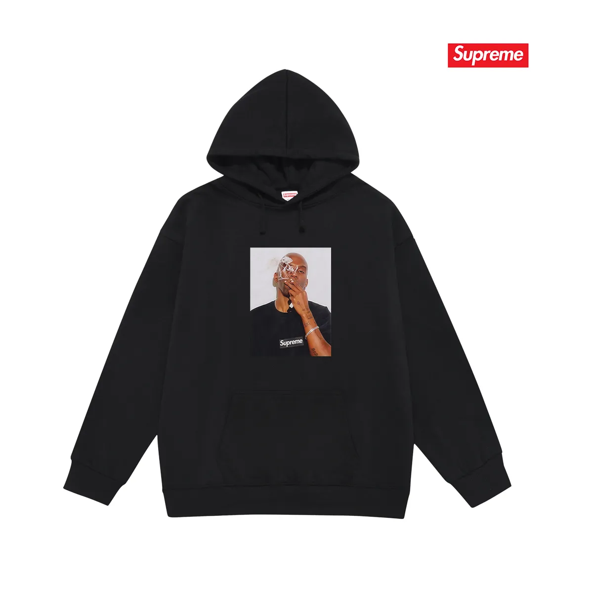 Style No. S2172 #terry P160💰 Velvet P170💰 Sup SS25 WEEK18SummerTee Dean Blunt character print hooded sweatshirt Made of 400g large terry 430g silver fox velvet (off-shoulder large version) fabric, soft texture and no pilling Imported environmentally friendly printing glue The pattern is bright and three-dimensional Quality 💥Same style for men and women The upper body is trendy Color: black white Gray Size: S M L XL XXL