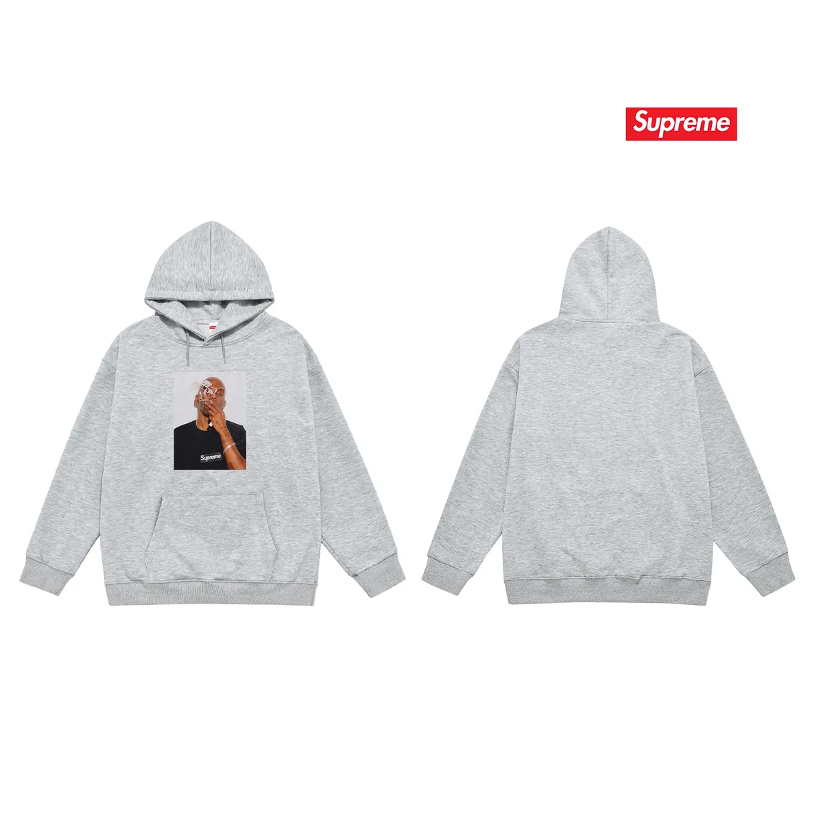 Style No. S2172 #terry P160💰 Velvet P170💰 Sup SS25 WEEK18SummerTee Dean Blunt character print hooded sweatshirt Made of 400g large terry 430g silver fox velvet (off-shoulder large version) fabric, soft texture and no pilling Imported environmentally friendly printing glue The pattern is bright and three-dimensional Quality 💥Same style for men and women The upper body is trendy Color: black white Gray Size: S M L XL XXL