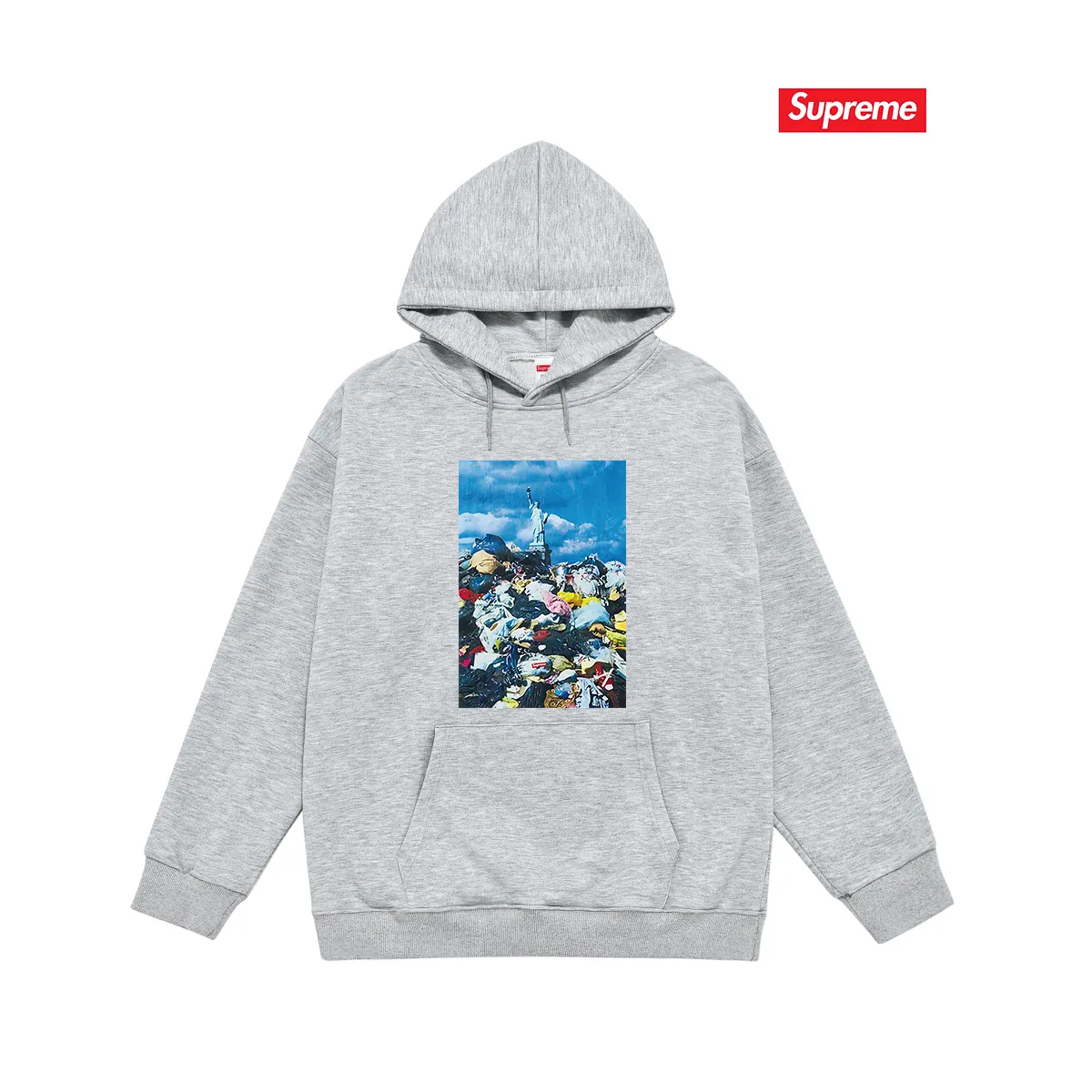 Style No. S2123 #terry P160💰 Velvet P170💰 SupremeFW22Week1Trash Tee landscape pattern printed hooded sweatshirt Made of 400g large terry 430g silver fox velvet (drop shoulder large version) fabric, soft texture and no pilling Imported environmentally friendly printing glue The pattern is bright and three-dimensional Quality 💥Same style for men and women The upper body is trendy Color: black white gray Size: S M L XL XXL