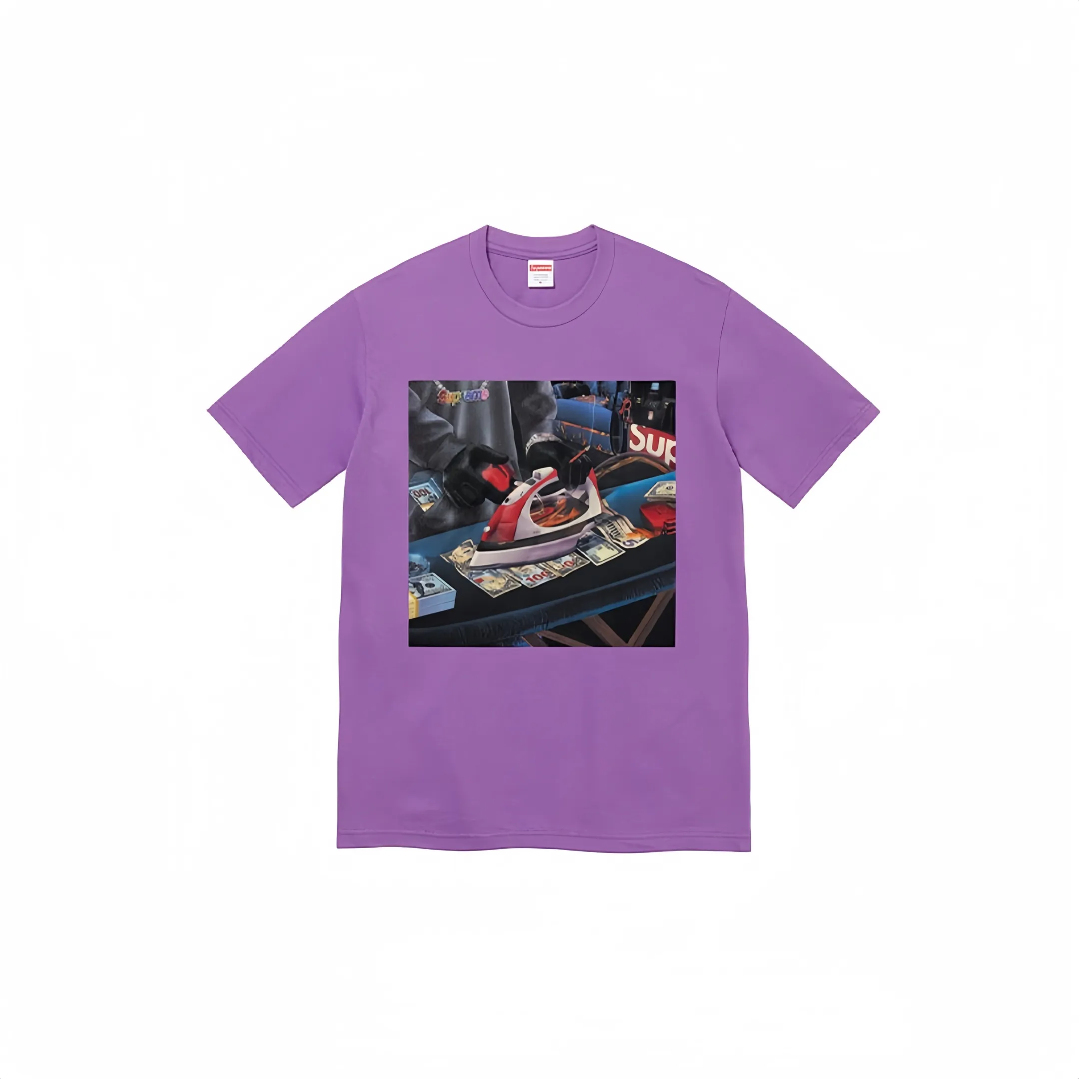 #S19 P110💰 Supreme SS22 Week 1 Gas Tee graphic printed short-sleeved T-shirt. The same style for men and women is made of 260g combed cotton double yarn. From fabrics to accessories, all three standards are complete and follow ZP. The slurry printing imported from Matsui Company will never crack. The whole piece adopts three-needle five-thread technology. The neckline-shoulder seam-sleeve seam is double-lined, which looks more three-dimensional and textured.) The same process as the original version, classic version Feel free to compare zp. The whole piece adopts three-needle five-thread craftsmanship (neckline-shoulder seam-sleeve seam double thread, which looks more three-dimensional and textured). It has the same craftsmanship as the original original, classic version. Color: black, white, purple, red, size: S M L XL XXL