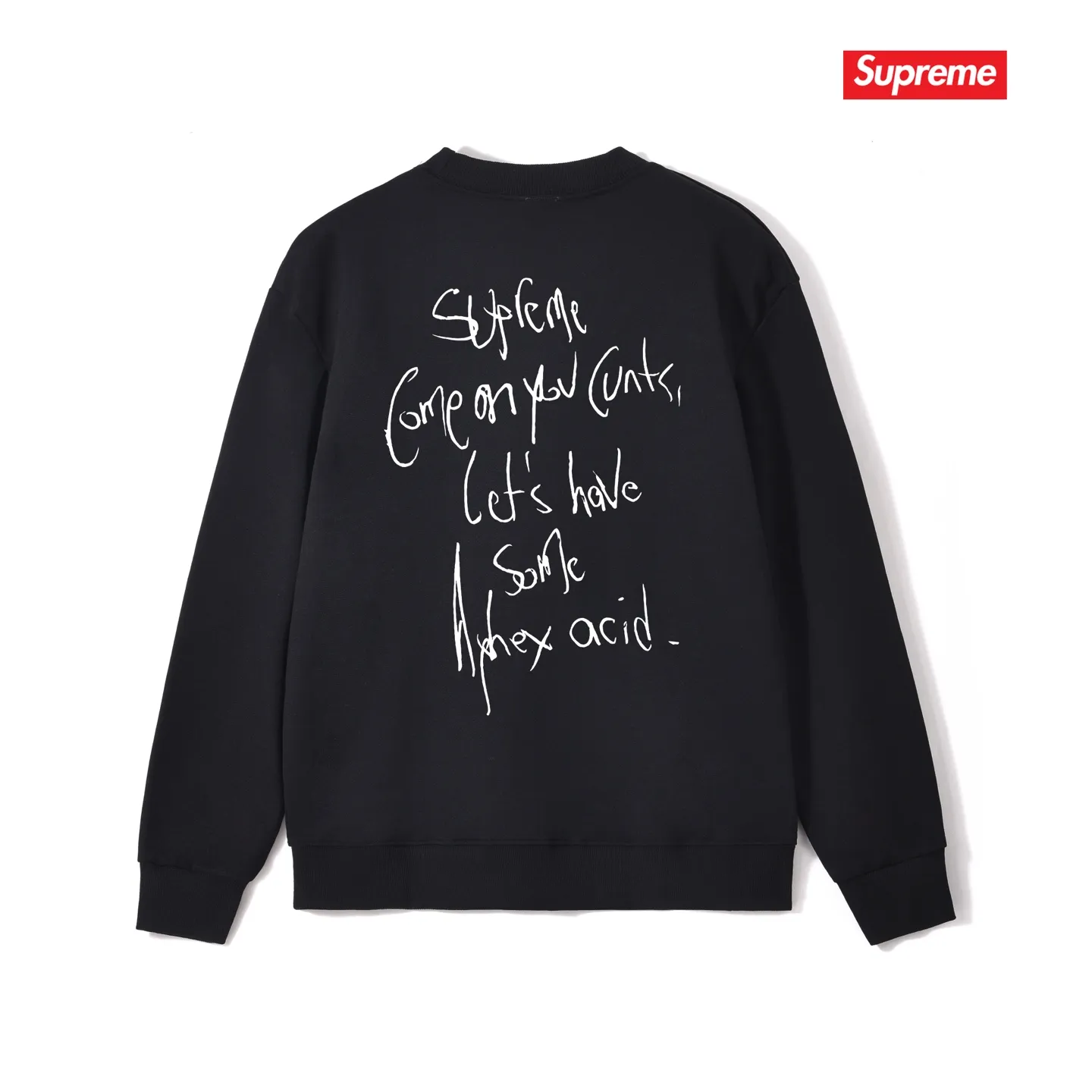 Style No. S1148 #terry p150💰 Velvet 160💰 Supreme 25SS Aphex Twin Tee Singer Bikini Album Round Neck Sweatshirt Made of 400 grams of large terry (drop shoulder large version) fabric, soft texture and no pilling Imported environmentally friendly printing glue The pattern is bright and three-dimensional Quality 💥Same style for men and women The upper body is trendy Color: Black White Gray Size: S M L XL XXL