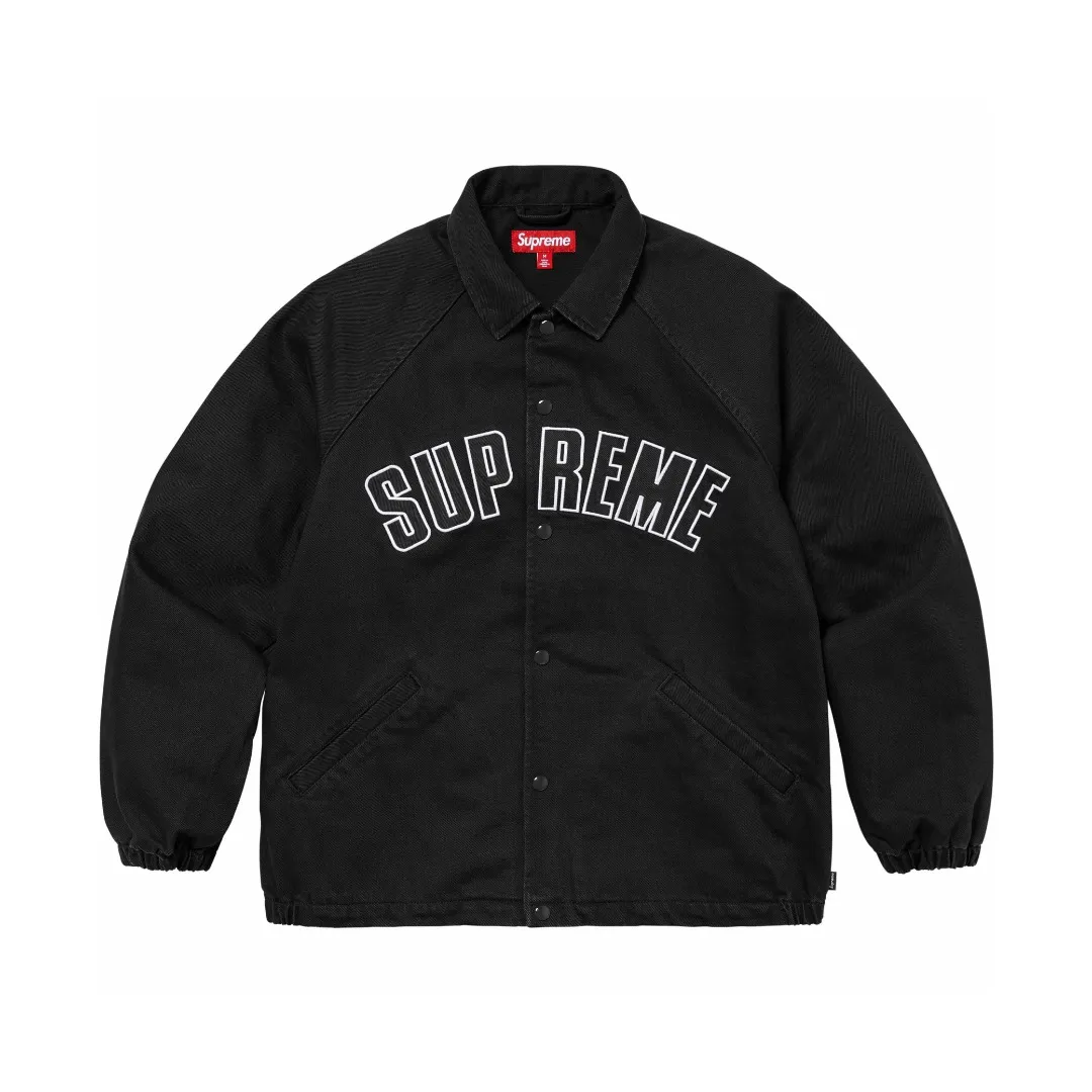 S582💰p380 Top version Supreme 24ss CRACKED COACHES JACKET Micro-label embroidered letter jacket Fabric: ZP assay Custom weaving and dyeing Pure cotton 600G pure cotton main fabric Process: Large area embroidered letters on the front Imported Behringer embroidery machine operation Exquisite and perfect presentation Customized ZP main logo/washing water label/tag/packaging bag (equipped with extra-large thickened handbag) Color: black Royal Blue Size: S~XL